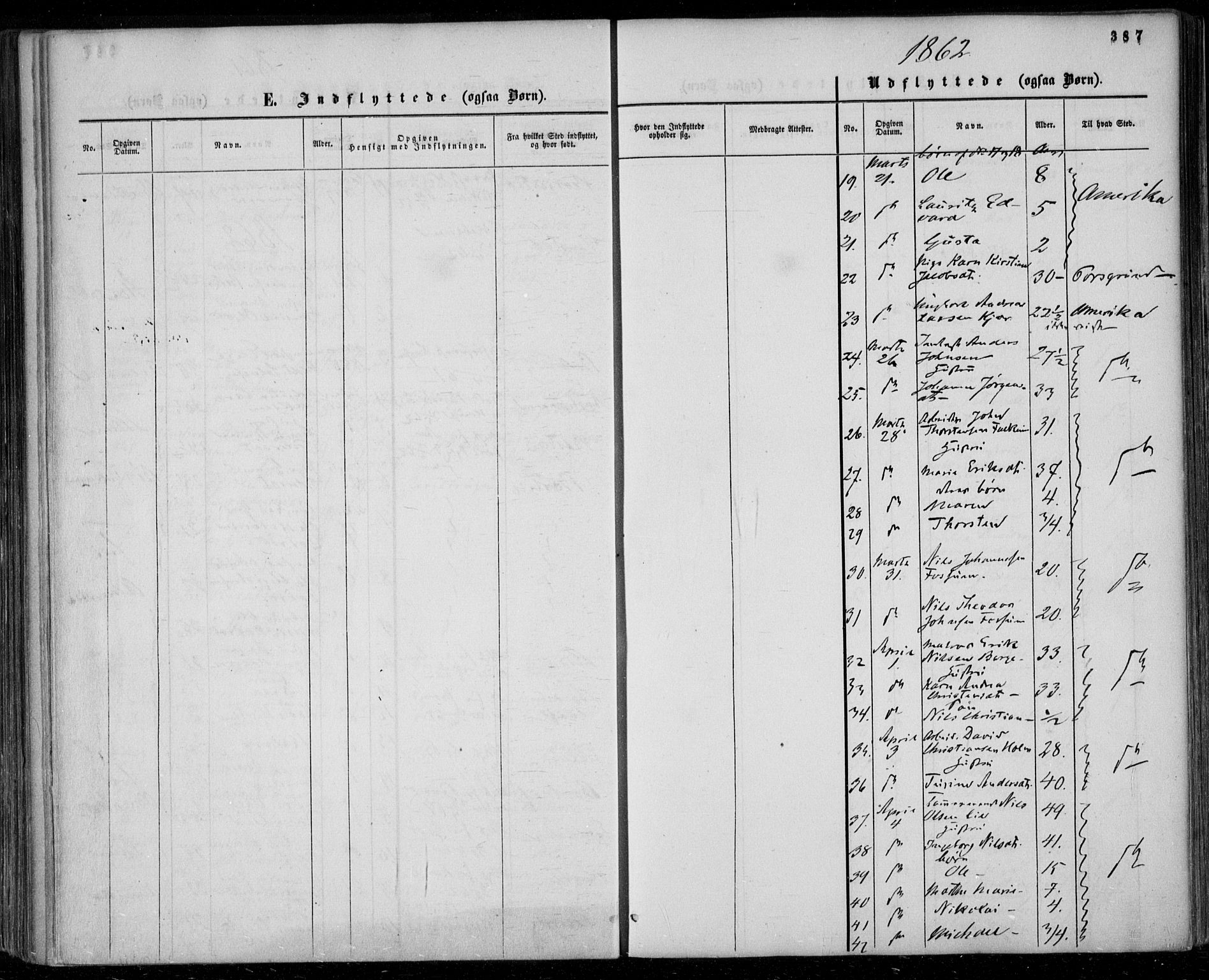 Gjerpen kirkebøker, SAKO/A-265/F/Fa/L0008b: Parish register (official) no. I 8B, 1857-1871, p. 387