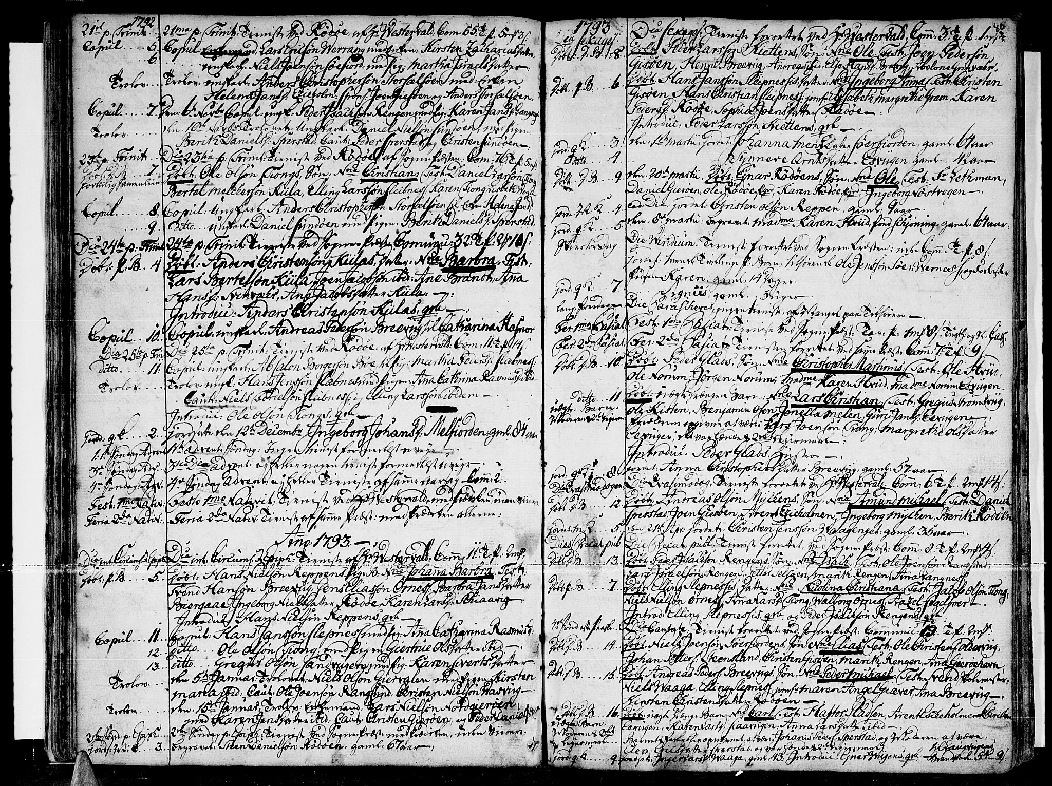 Ministerialprotokoller, klokkerbøker og fødselsregistre - Nordland, SAT/A-1459/841/L0591: Parish register (official) no. 841A03 /1, 1777-1819, p. 79-80