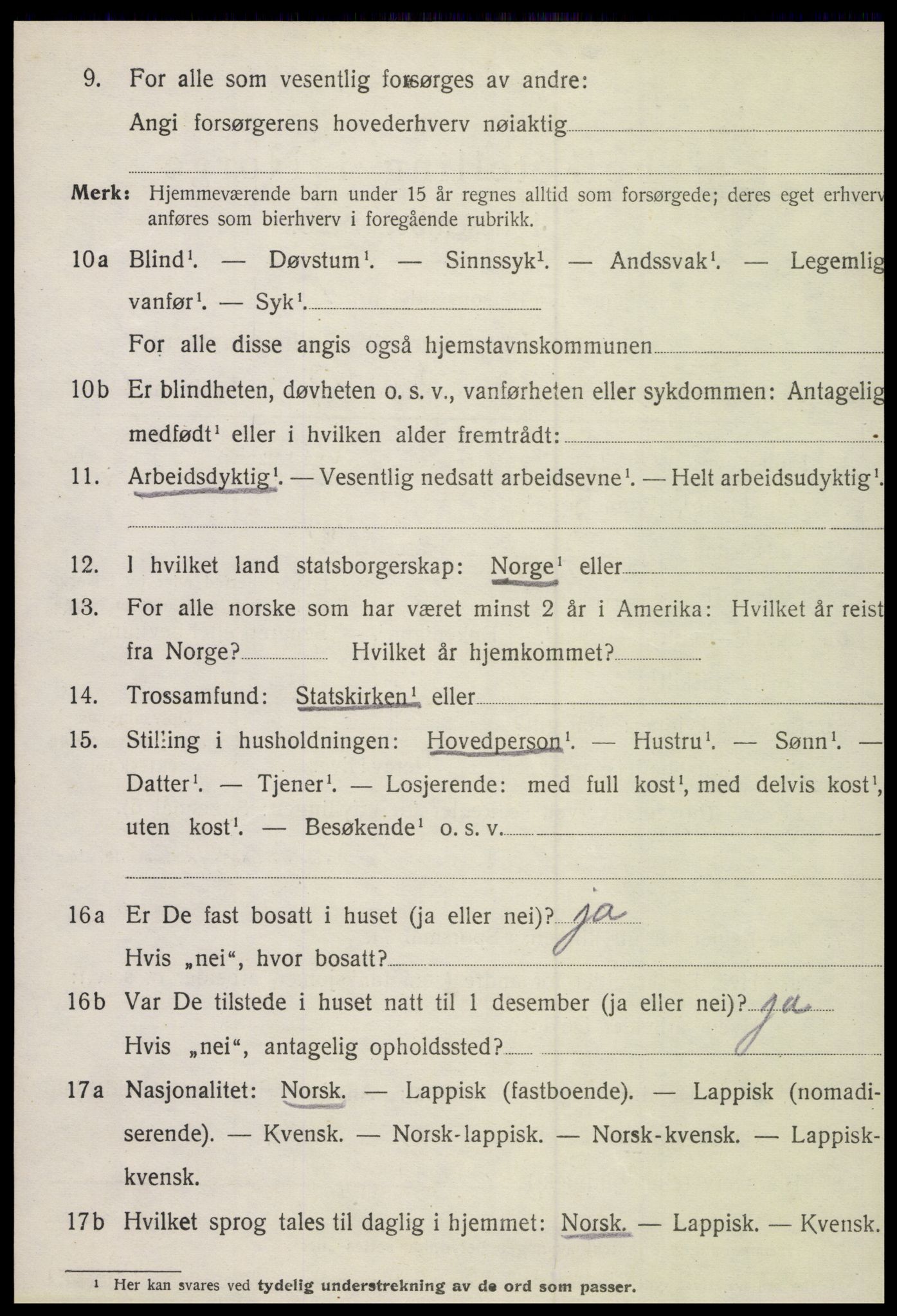 SAT, 1920 census for Meløy, 1920, p. 8116