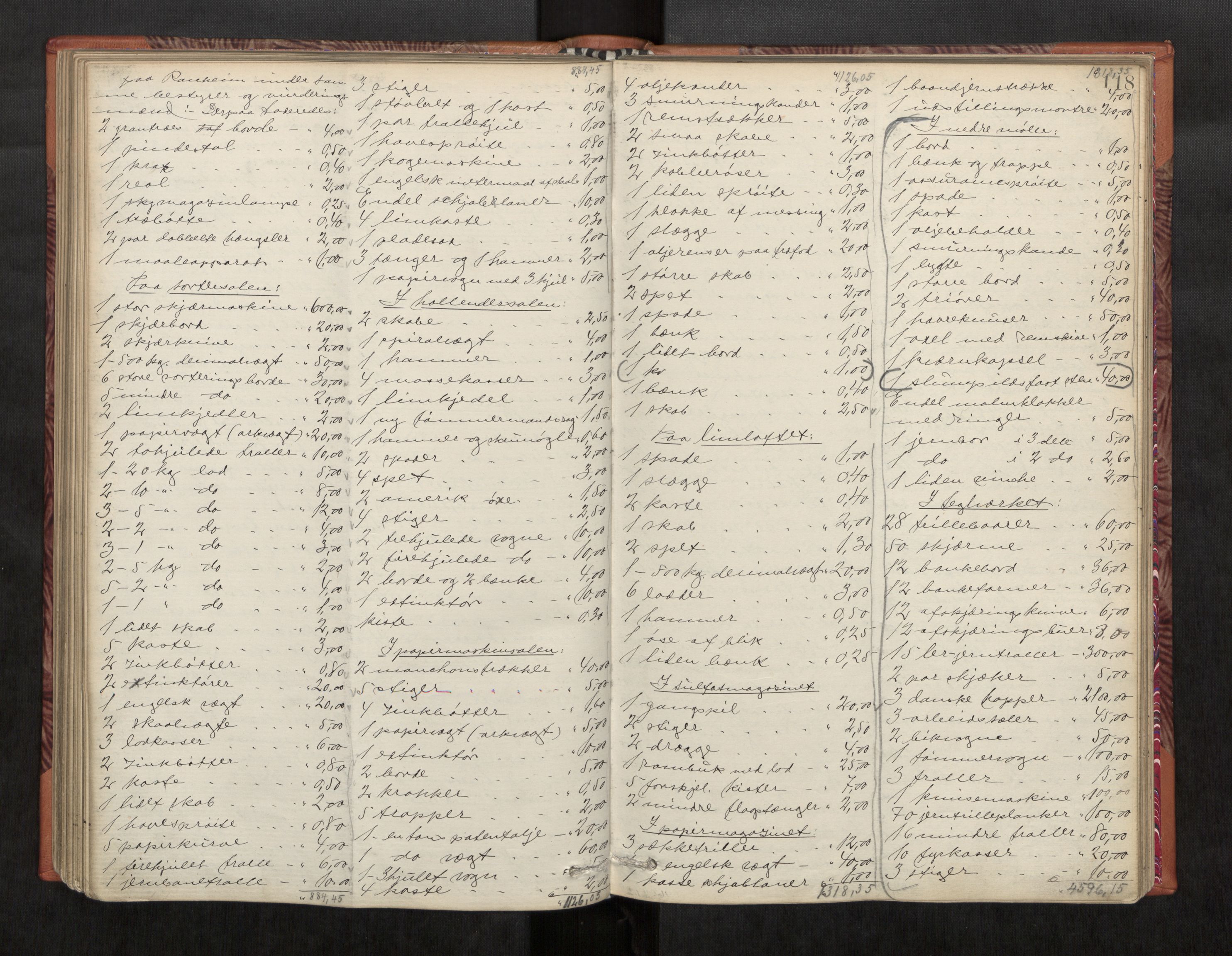 Strinda og Selbu sorenskriveri, AV/SAT-A-0015/3/3C/L0004: Skifteregistreringsprot., 1881-1906, p. 118
