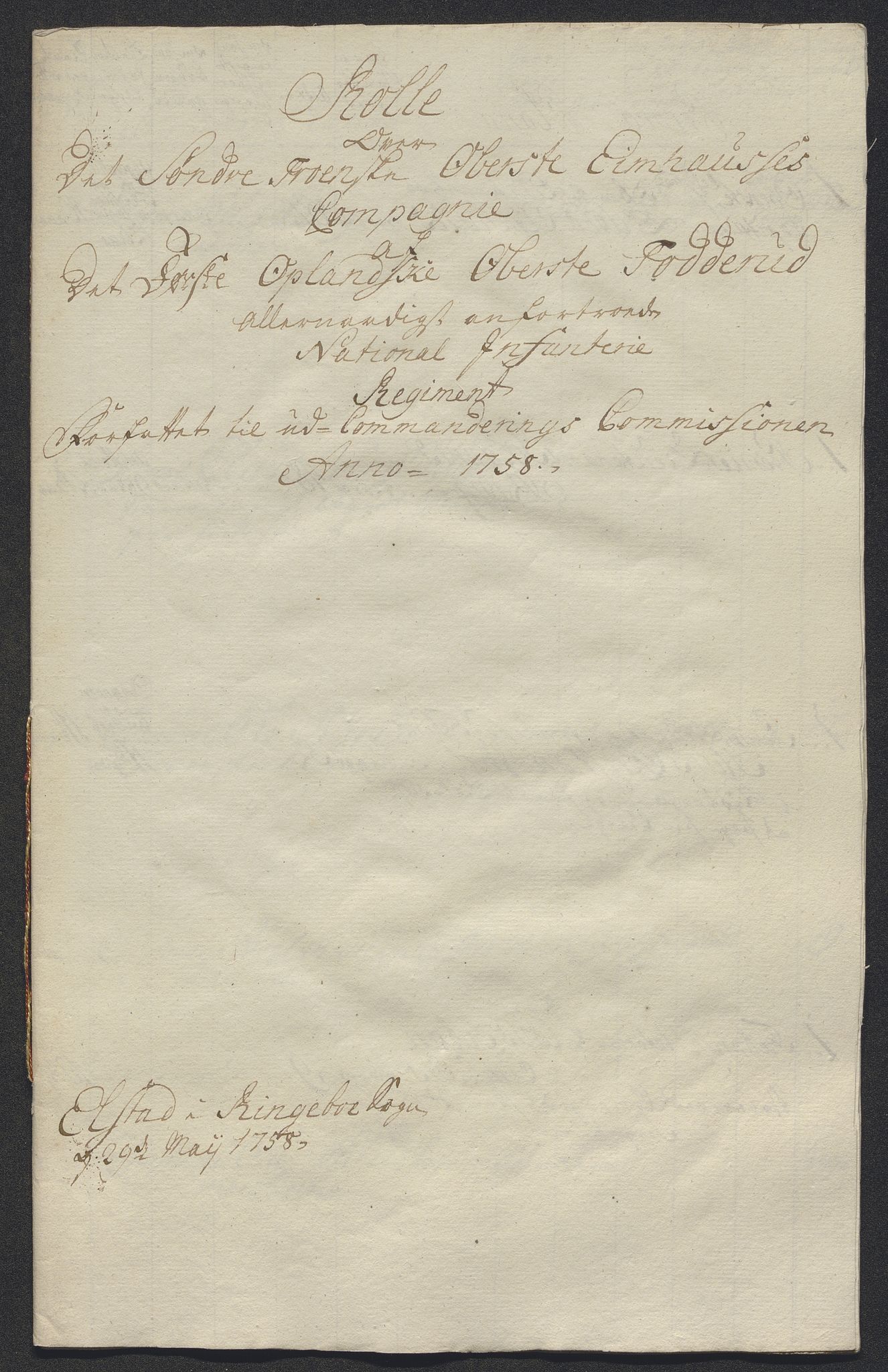 Kommanderende general (KG I) med Det norske krigsdirektorium, AV/RA-EA-5419/E/Ec/L0021: Ruller over nedkommanderte mannskap, 1758-1762, p. 121