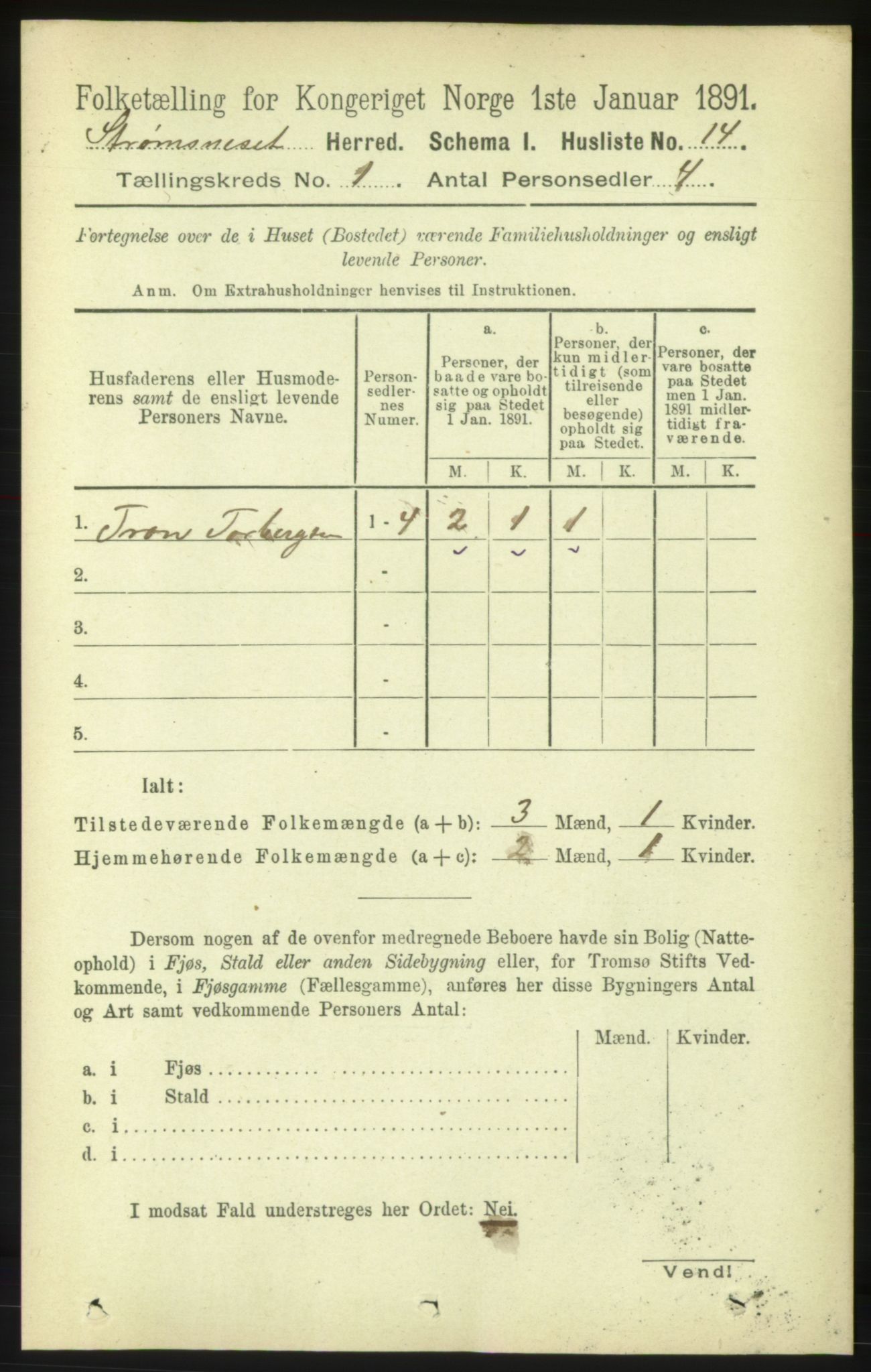 RA, 1891 census for 1559 Straumsnes, 1891, p. 35