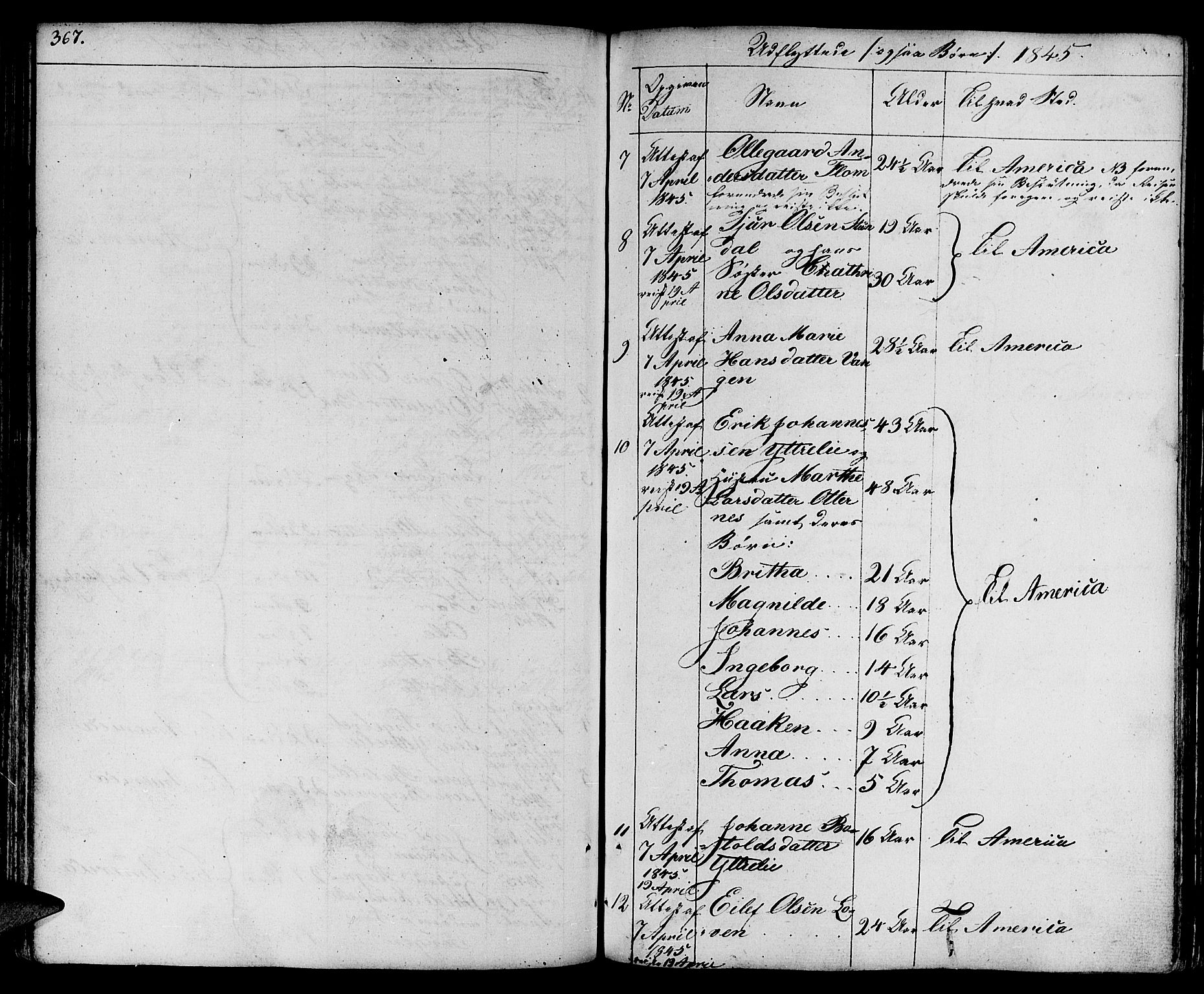 Aurland sokneprestembete, SAB/A-99937/H/Ha/Haa/L0006: Parish register (official) no. A 6, 1821-1859, p. 367