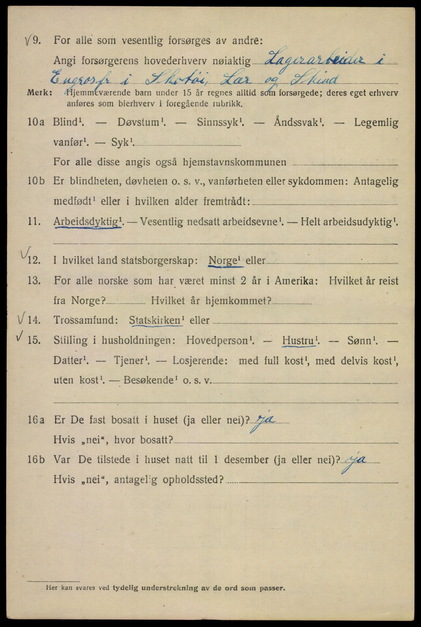 SAO, 1920 census for Kristiania, 1920, p. 393564