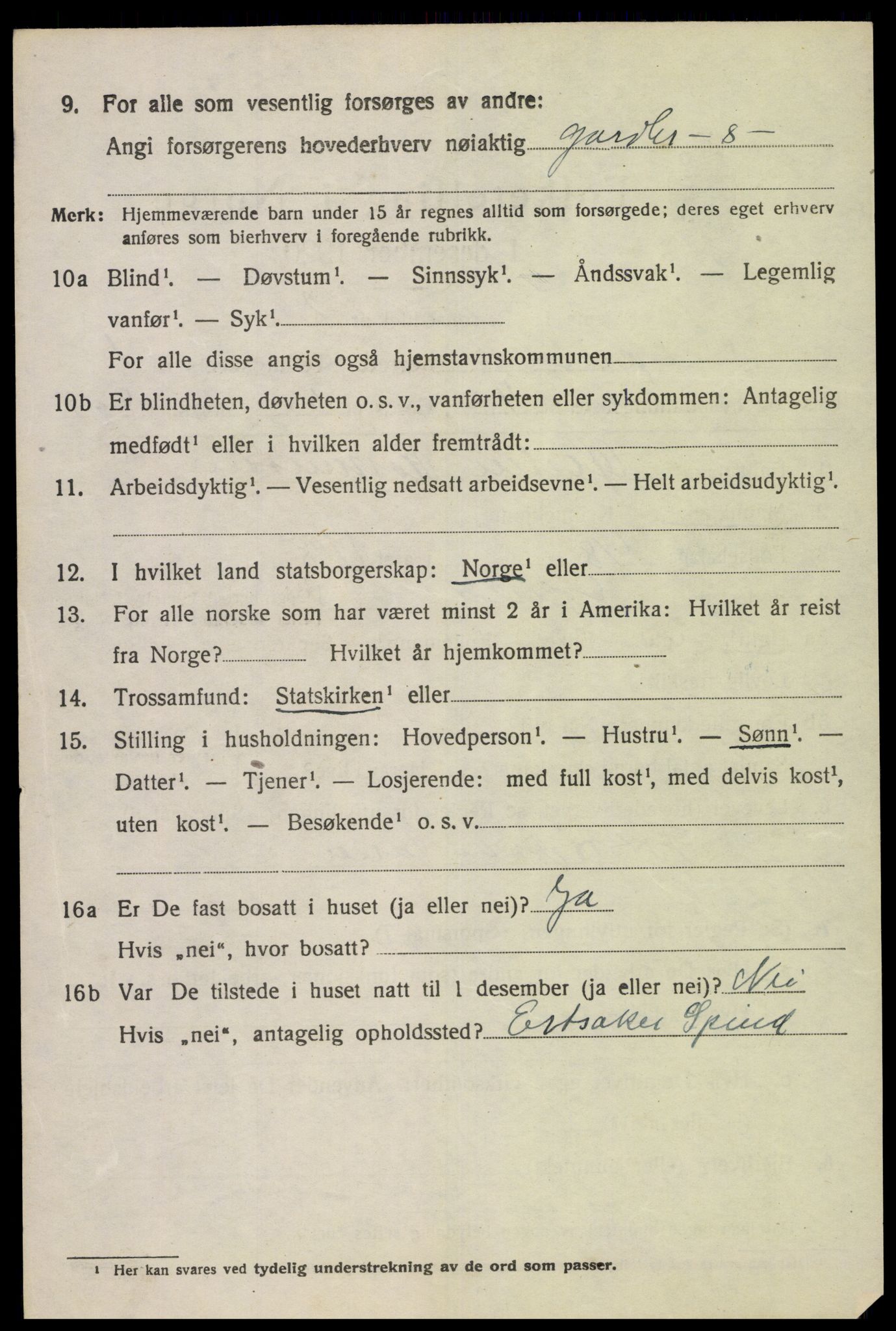 SAK, 1920 census for Spind, 1920, p. 596