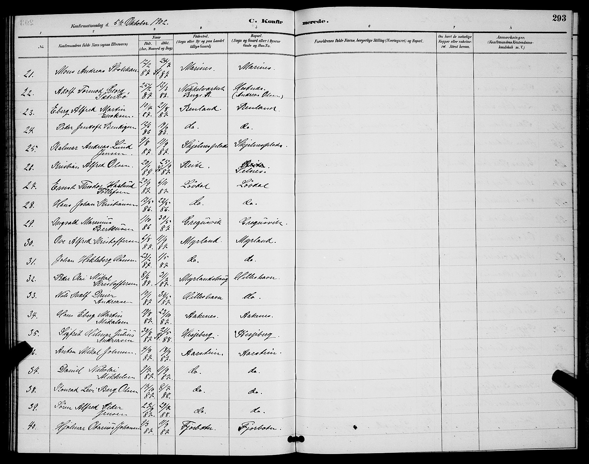 Ibestad sokneprestembete, AV/SATØ-S-0077/H/Ha/Hab/L0008klokker: Parish register (copy) no. 8, 1890-1903, p. 293