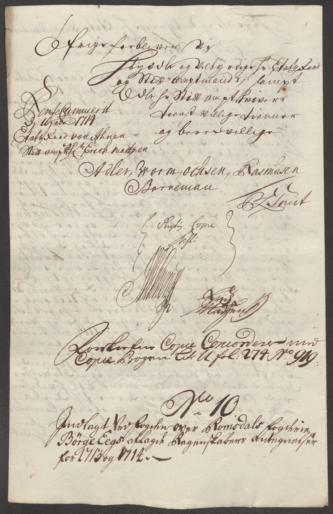 Rentekammeret inntil 1814, Reviderte regnskaper, Fogderegnskap, AV/RA-EA-4092/R55/L3662: Fogderegnskap Romsdal, 1713-1714, p. 637