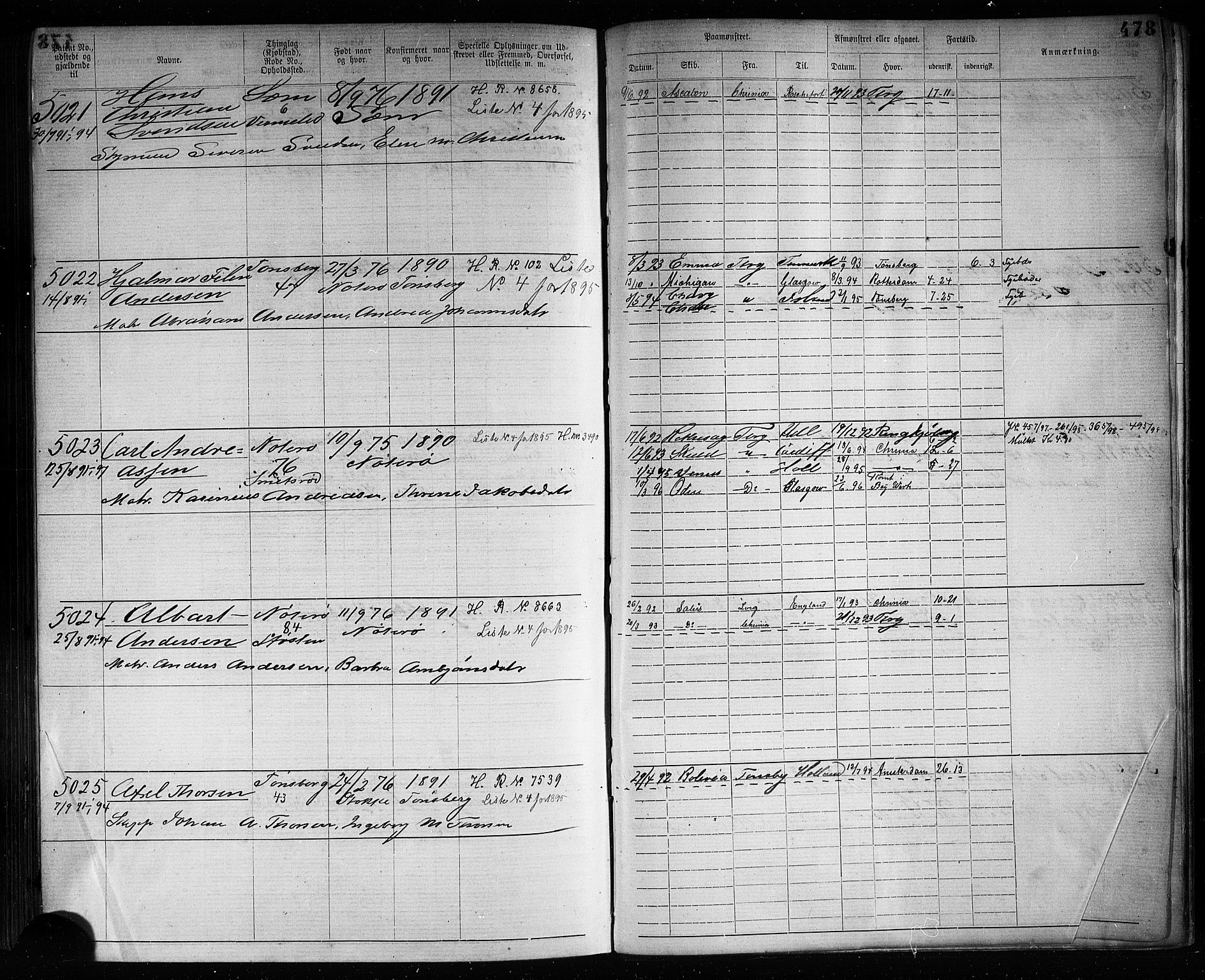 Tønsberg innrulleringskontor, AV/SAKO-A-786/F/Fb/L0007: Annotasjonsrulle Patent nr. 2636-5150, 1881-1892, p. 480