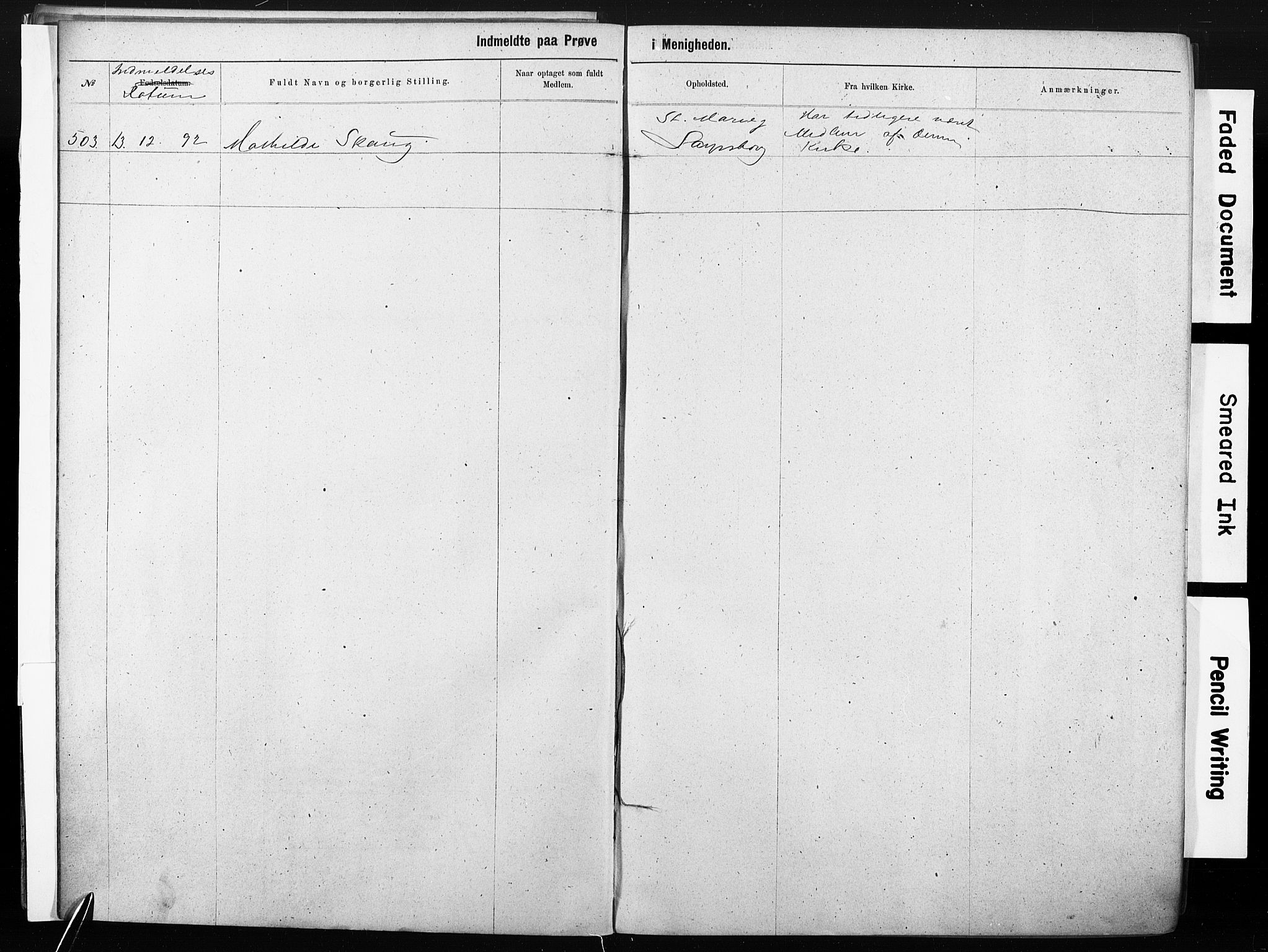 Sarpsborg metodistkirke, SAO/PAO-0233/A/L0003: Dissenter register no. 3, 1856-1893