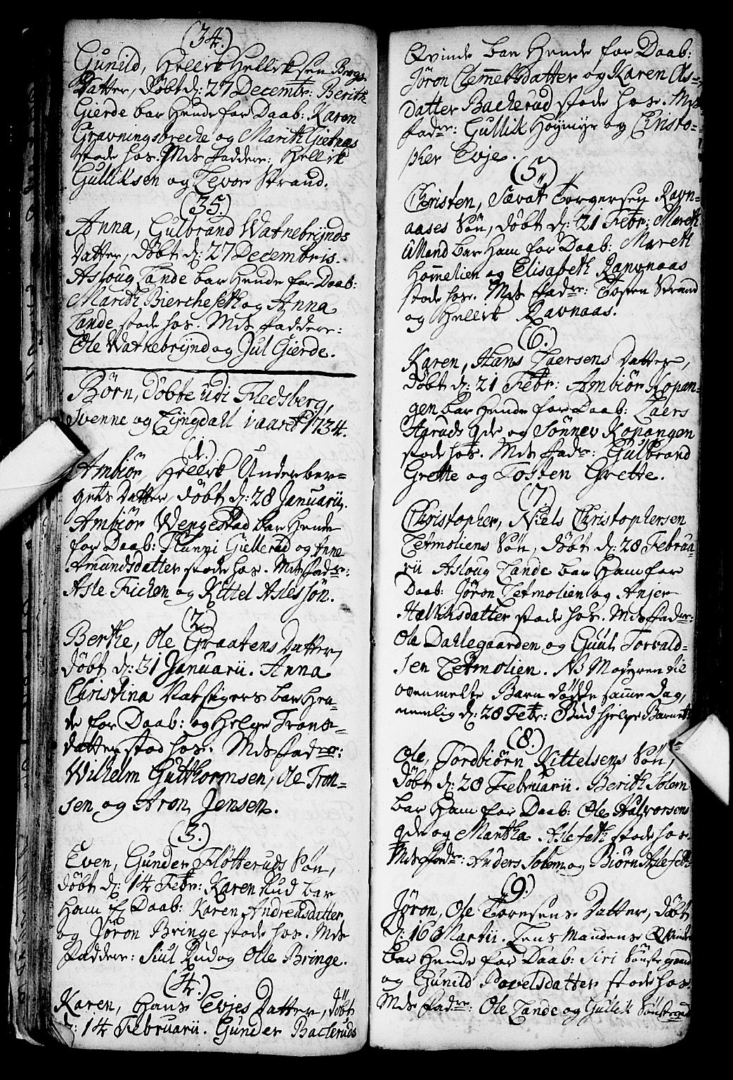 Flesberg kirkebøker, AV/SAKO-A-18/F/Fa/L0002: Parish register (official) no. I 2, 1726-1747