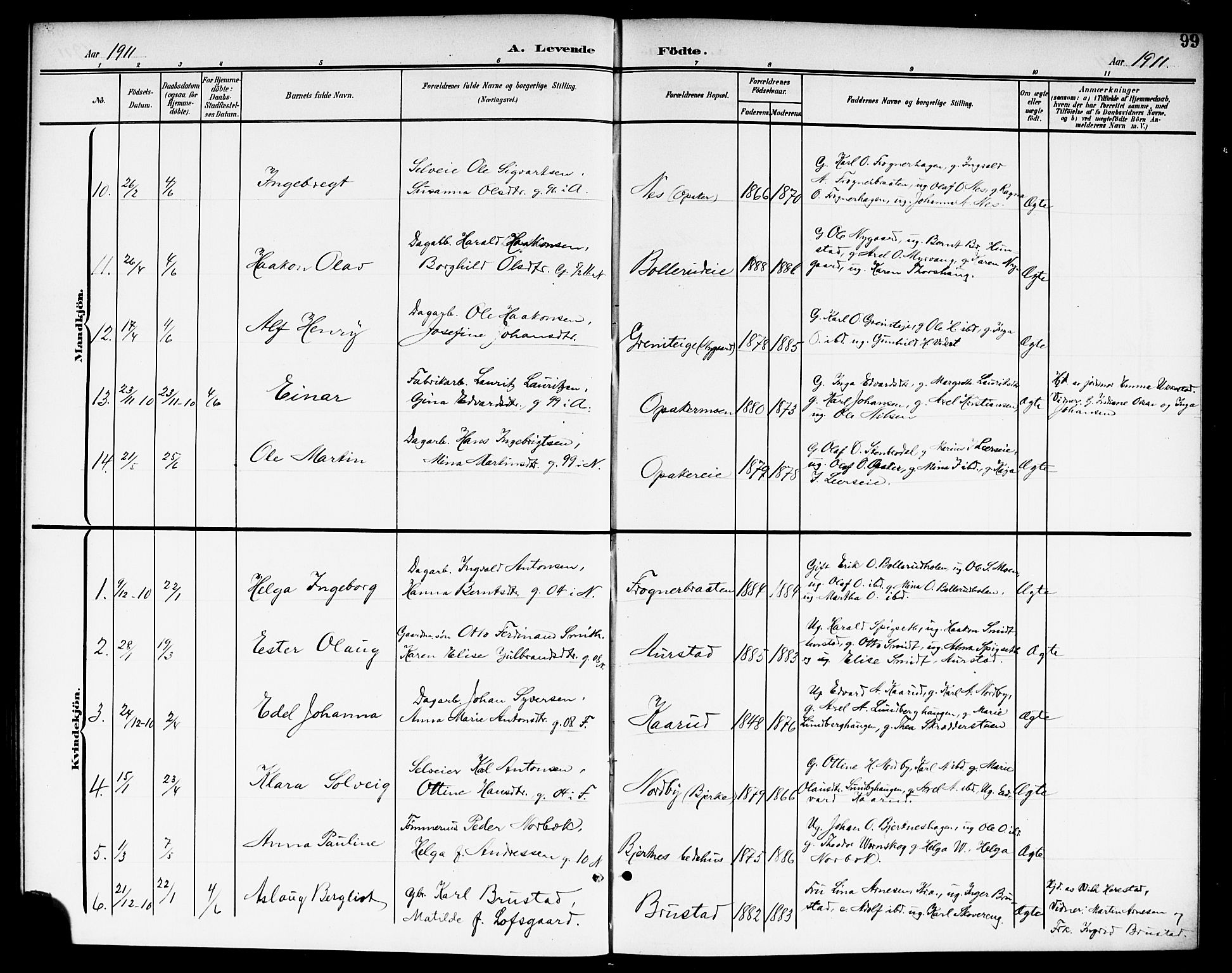 Nes prestekontor Kirkebøker, SAO/A-10410/G/Ga/L0002: Parish register (copy) no. I 2, 1901-1912, p. 99