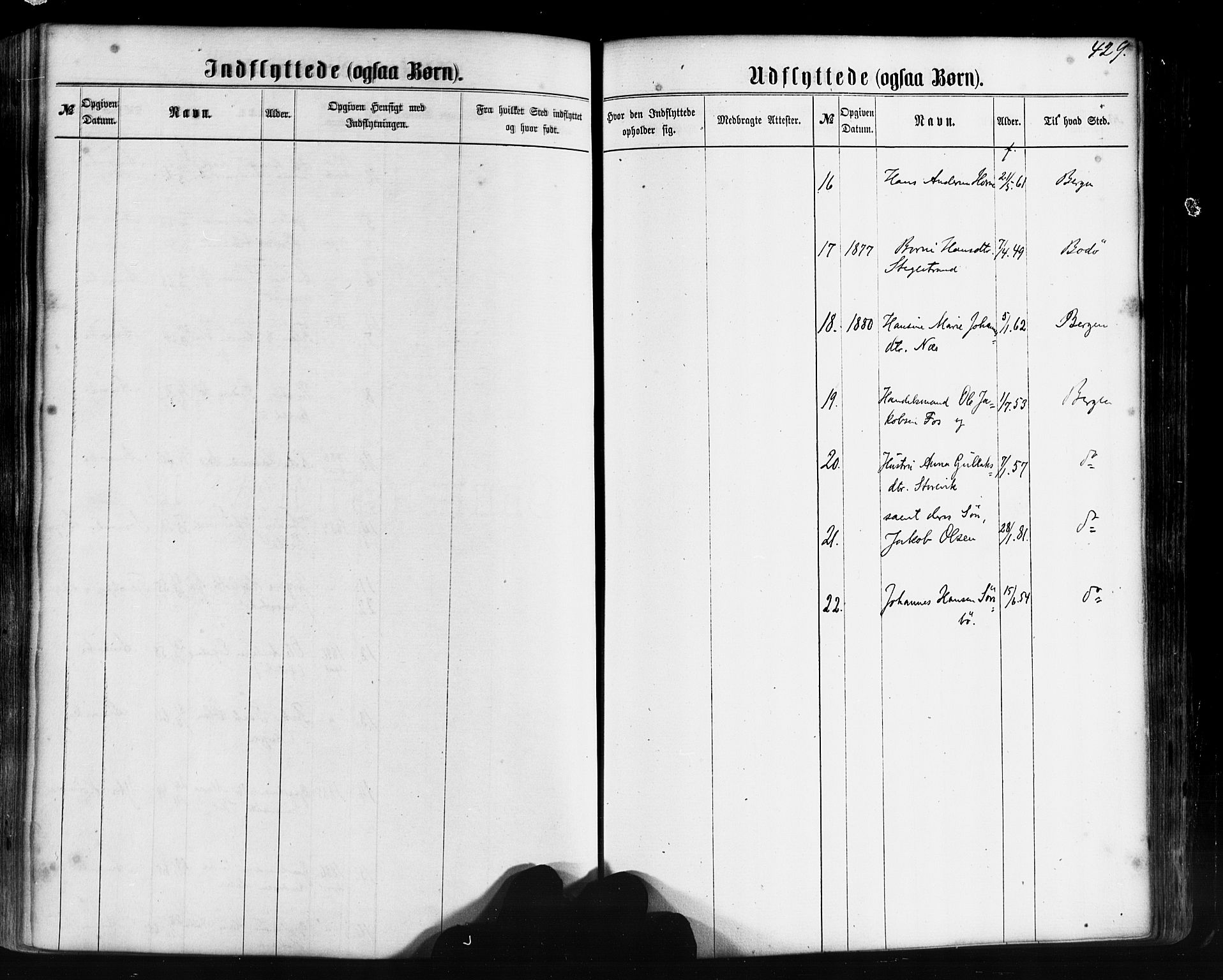 Hyllestad sokneprestembete, SAB/A-80401: Parish register (official) no. A 1, 1861-1886, p. 429
