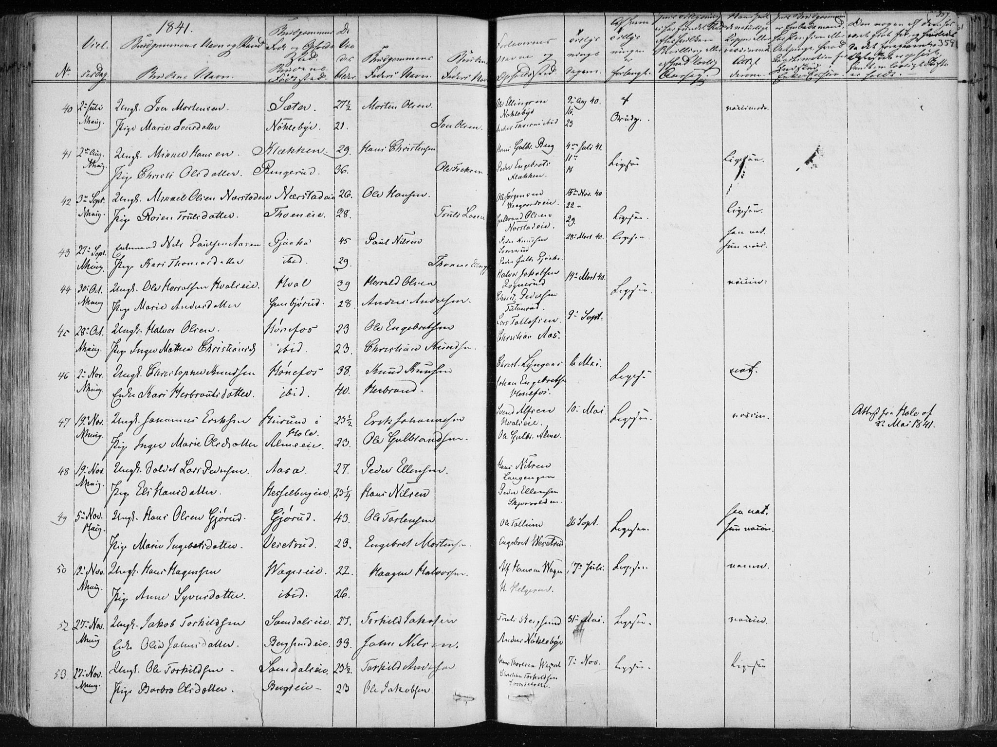 Norderhov kirkebøker, AV/SAKO-A-237/F/Fa/L0010: Parish register (official) no. 10, 1837-1847, p. 359