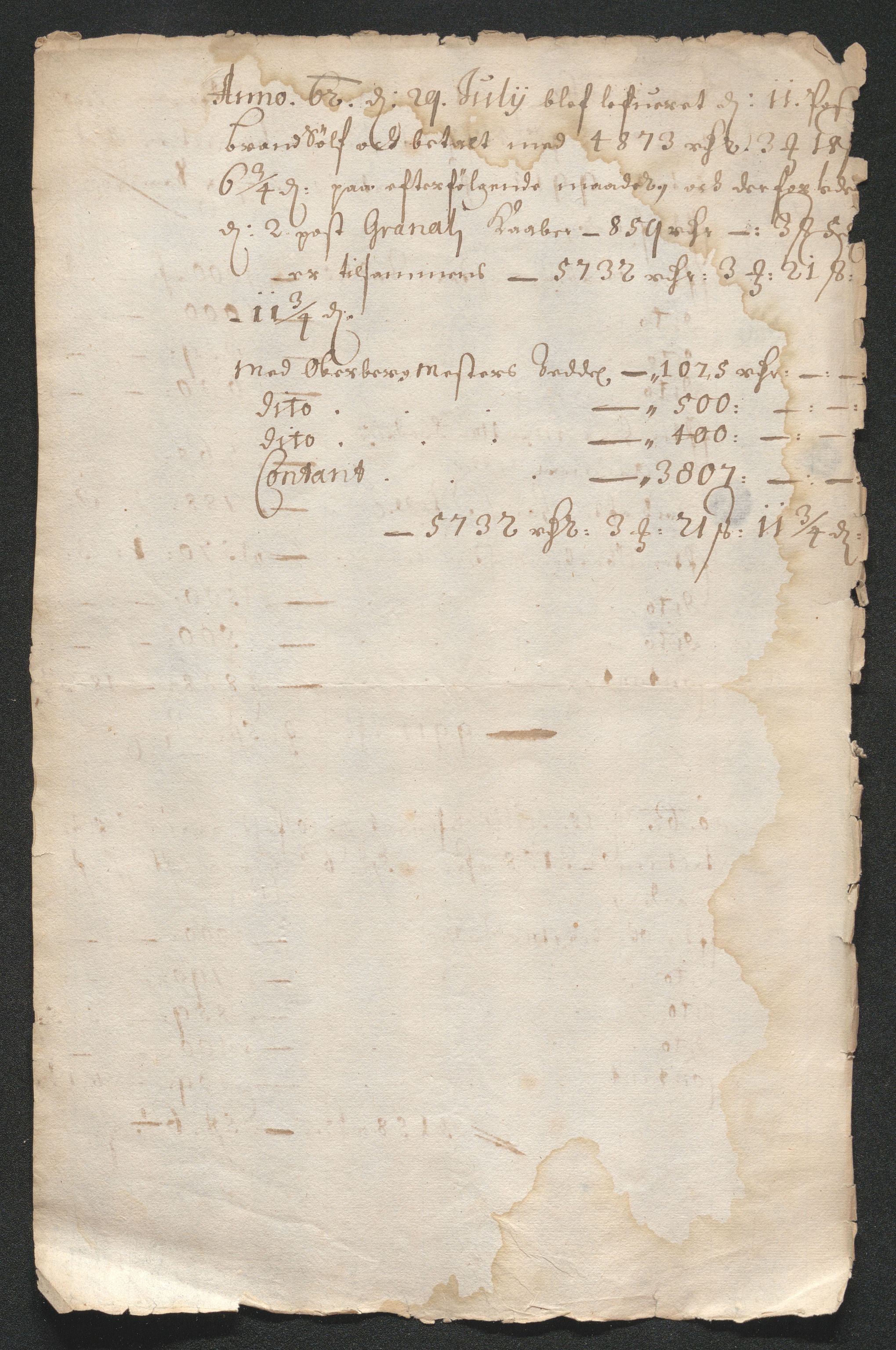 Kongsberg Sølvverk 1623-1816, SAKO/EA-3135/001/D/Dc/Dcd/L0035: Utgiftsregnskap for gruver m.m., 1660-1662, p. 698