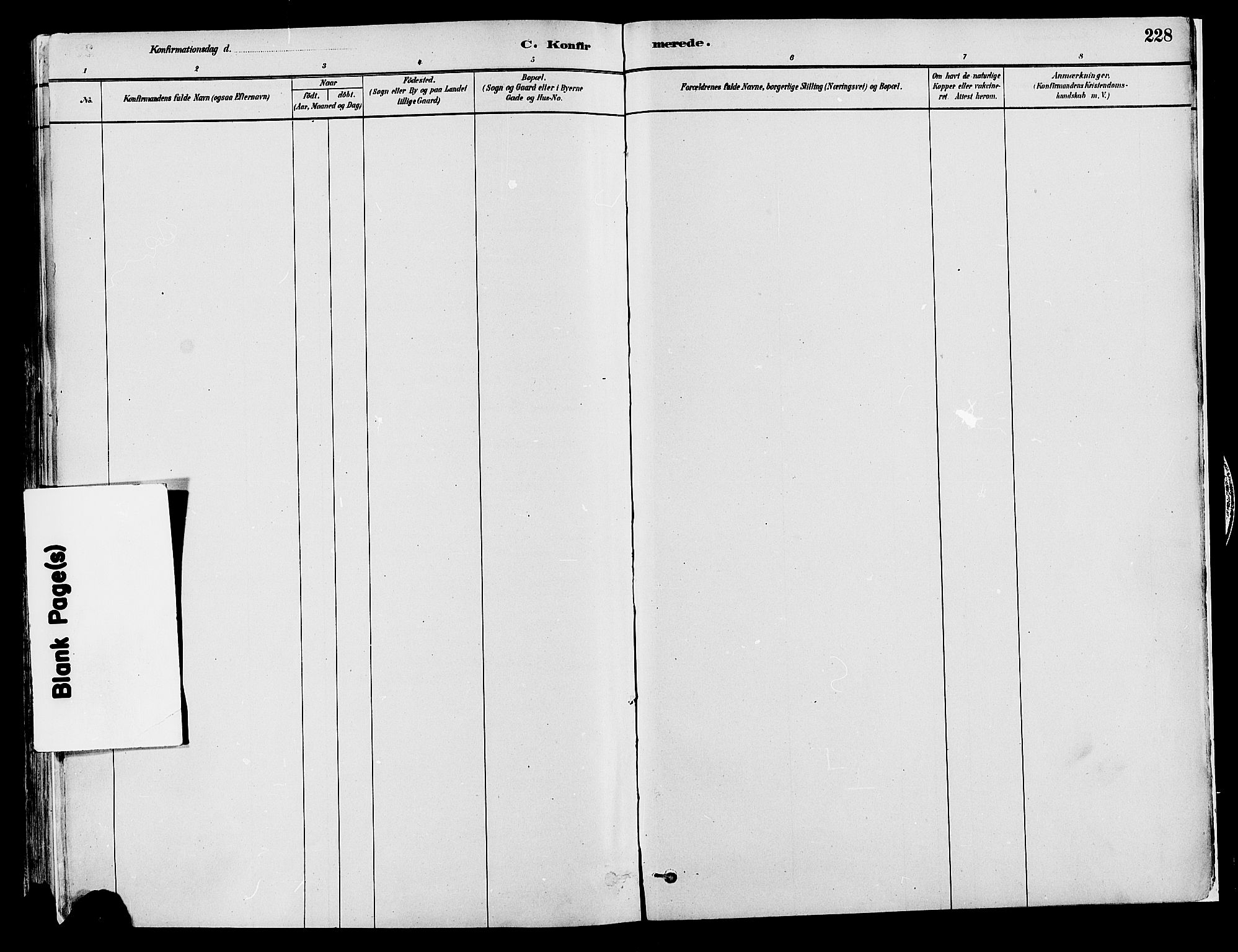 Elverum prestekontor, AV/SAH-PREST-044/H/Ha/Haa/L0013: Parish register (official) no. 13, 1880-1890, p. 228