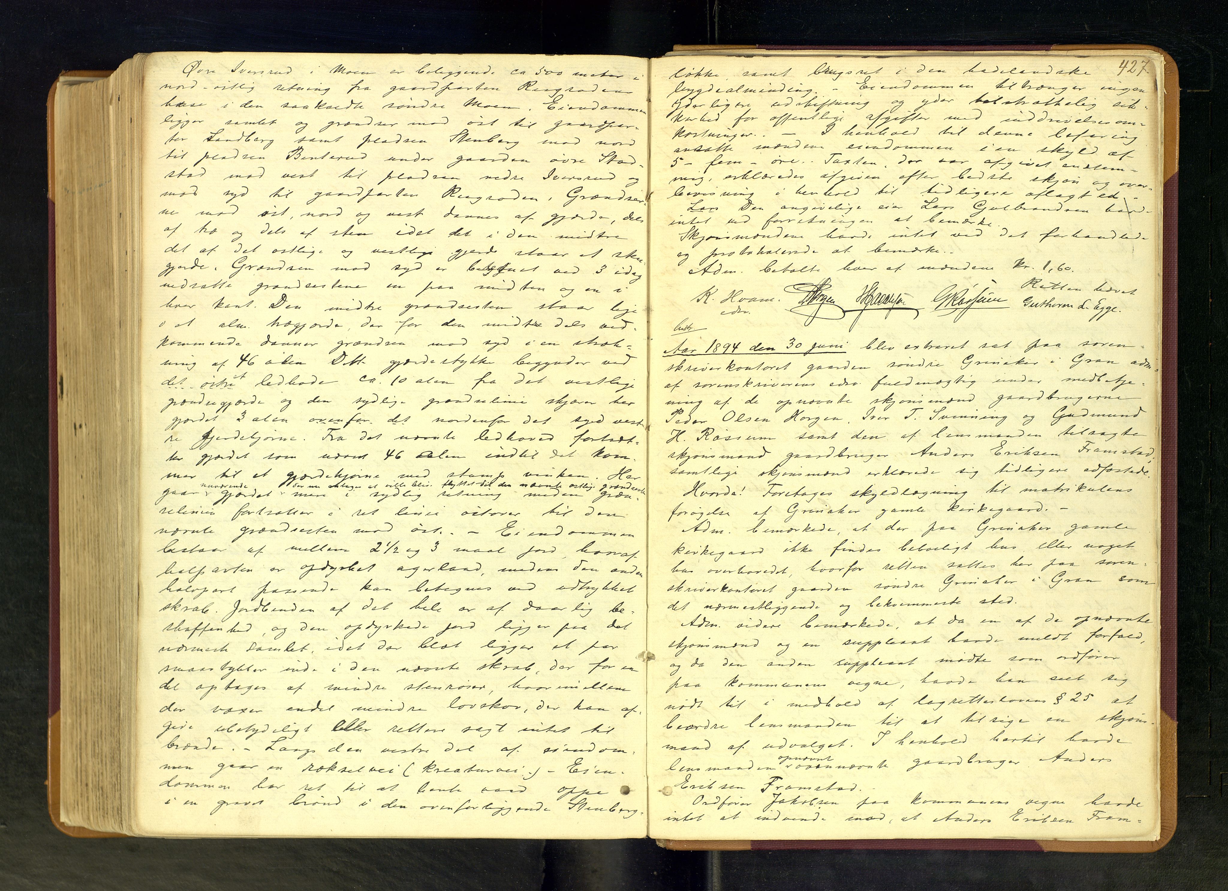 Hadeland og Land tingrett, AV/SAH-TING-010/G/Gd/L0005: Åstedsprotokoll, 1867-1894, p. 427