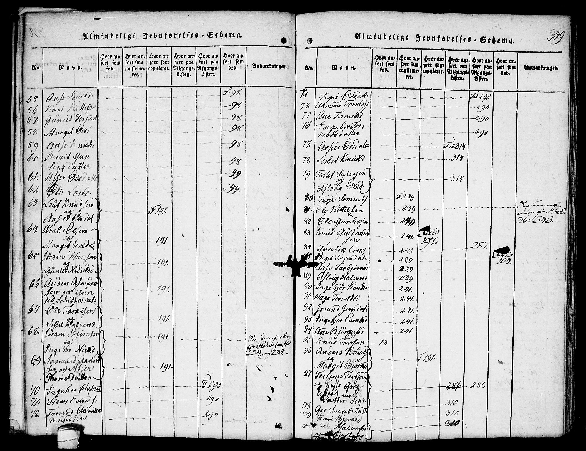 Kviteseid kirkebøker, SAKO/A-276/F/Fb/L0001: Parish register (official) no. II 1, 1815-1836, p. 339