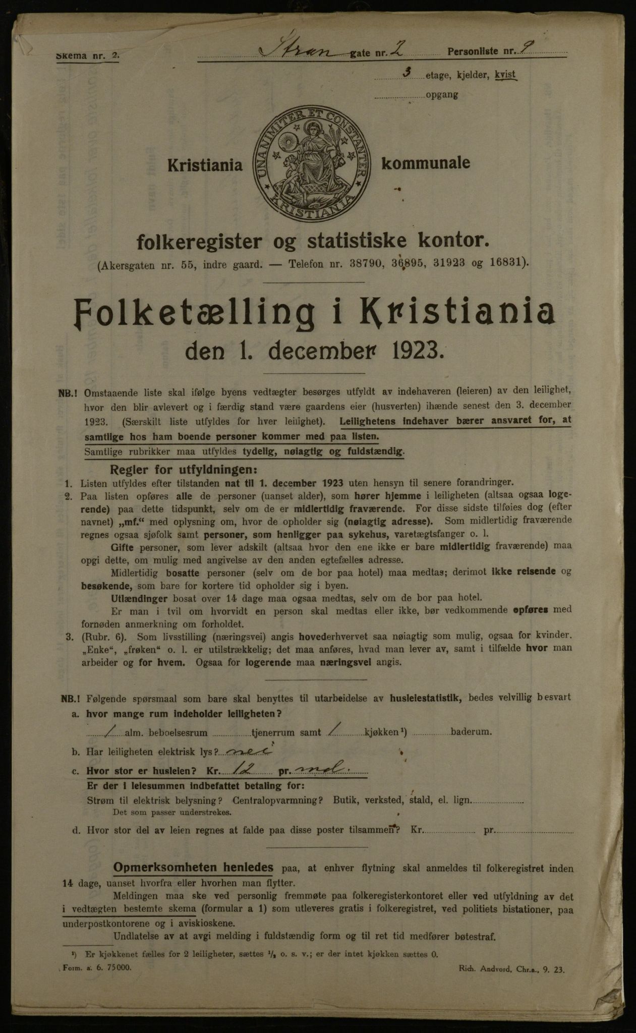 OBA, Municipal Census 1923 for Kristiania, 1923, p. 114849