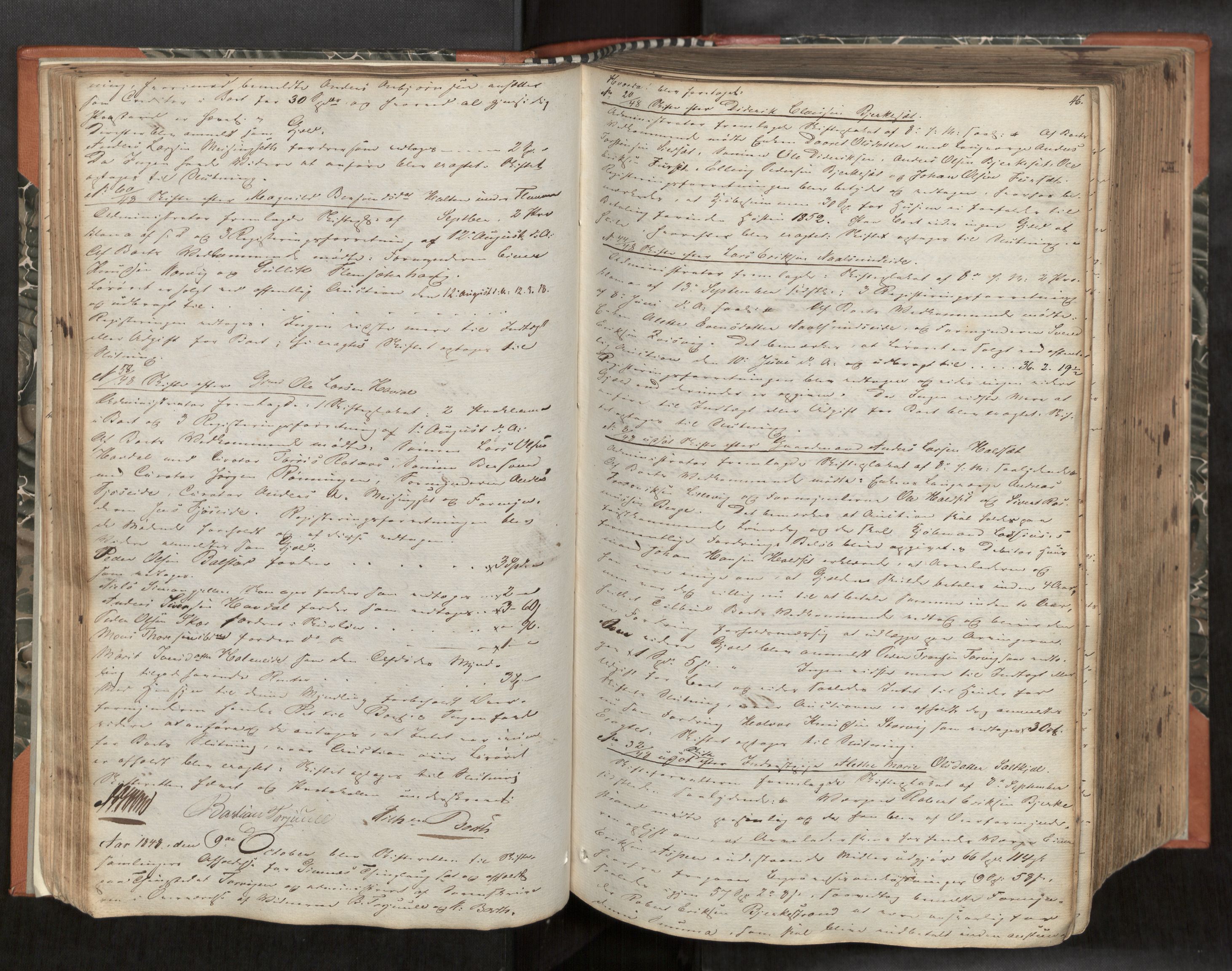 Nordmøre sorenskriveri, AV/SAT-A-4132/1/3/3B/L0001: Forhandlingsprotokoll nr. 01, 1846-1861, p. 45b-46a