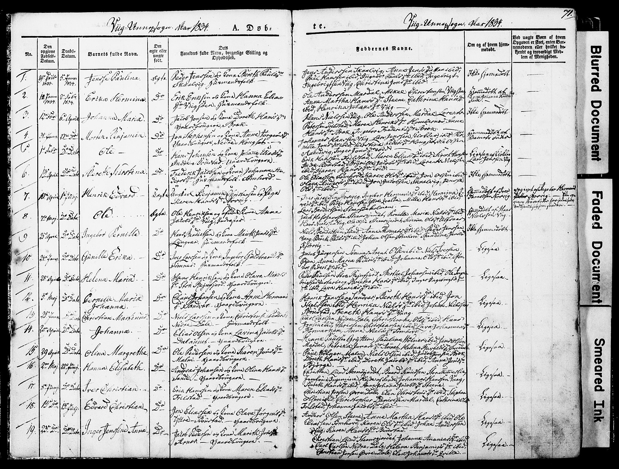 Ministerialprotokoller, klokkerbøker og fødselsregistre - Nordland, SAT/A-1459/812/L0176: Parish register (official) no. 812A05, 1834-1874, p. 71