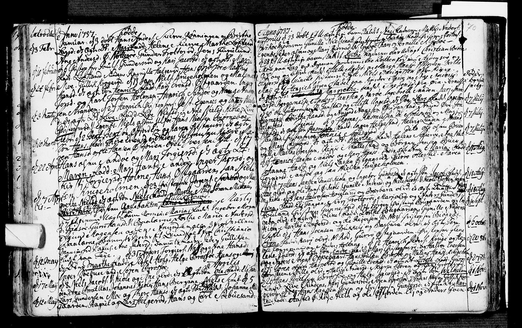 Nøtterøy kirkebøker, SAKO/A-354/F/Fa/L0001: Parish register (official) no. I 1, 1686-1738, p. 69-70
