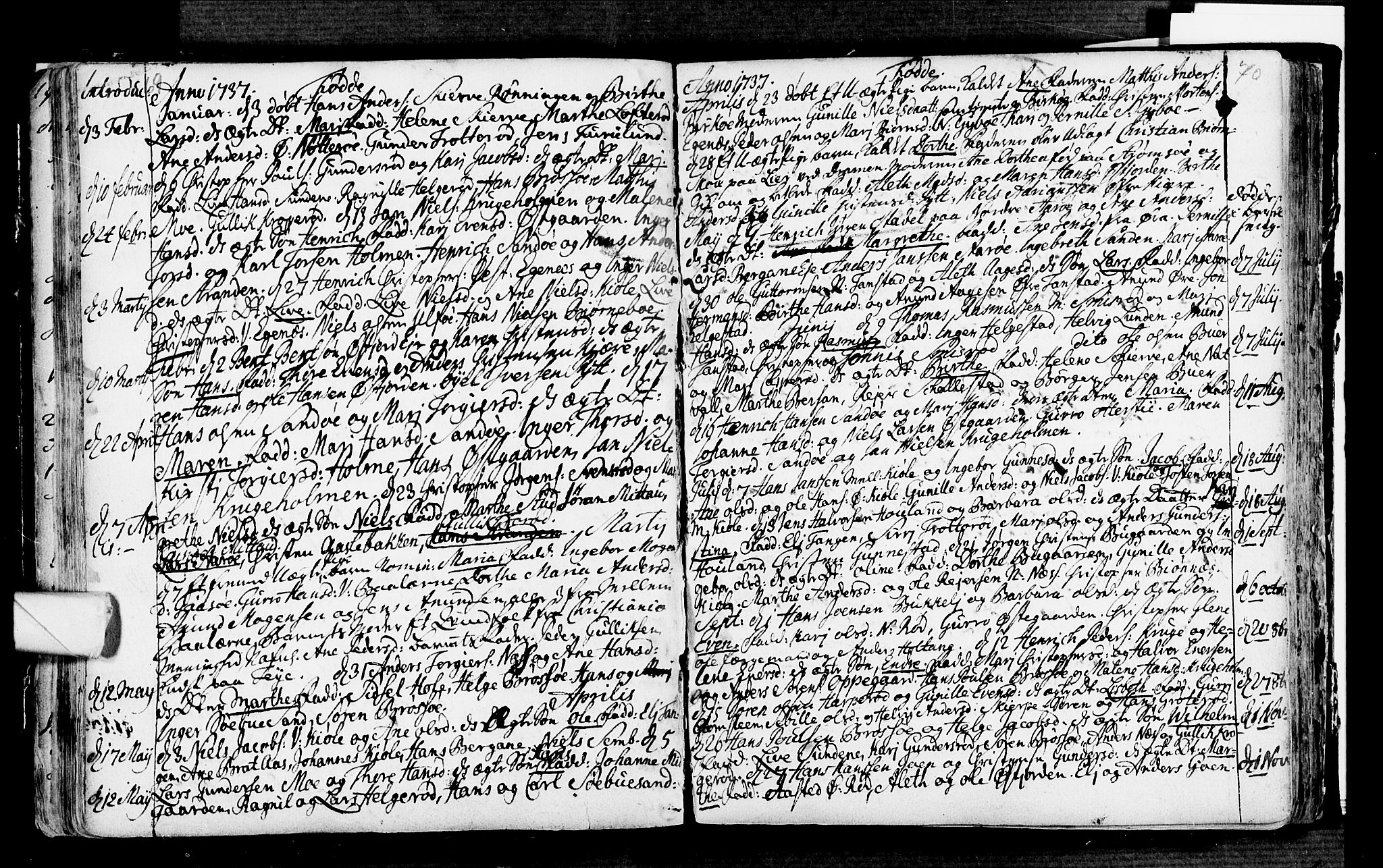 Nøtterøy kirkebøker, AV/SAKO-A-354/F/Fa/L0001: Parish register (official) no. I 1, 1686-1738, p. 69-70