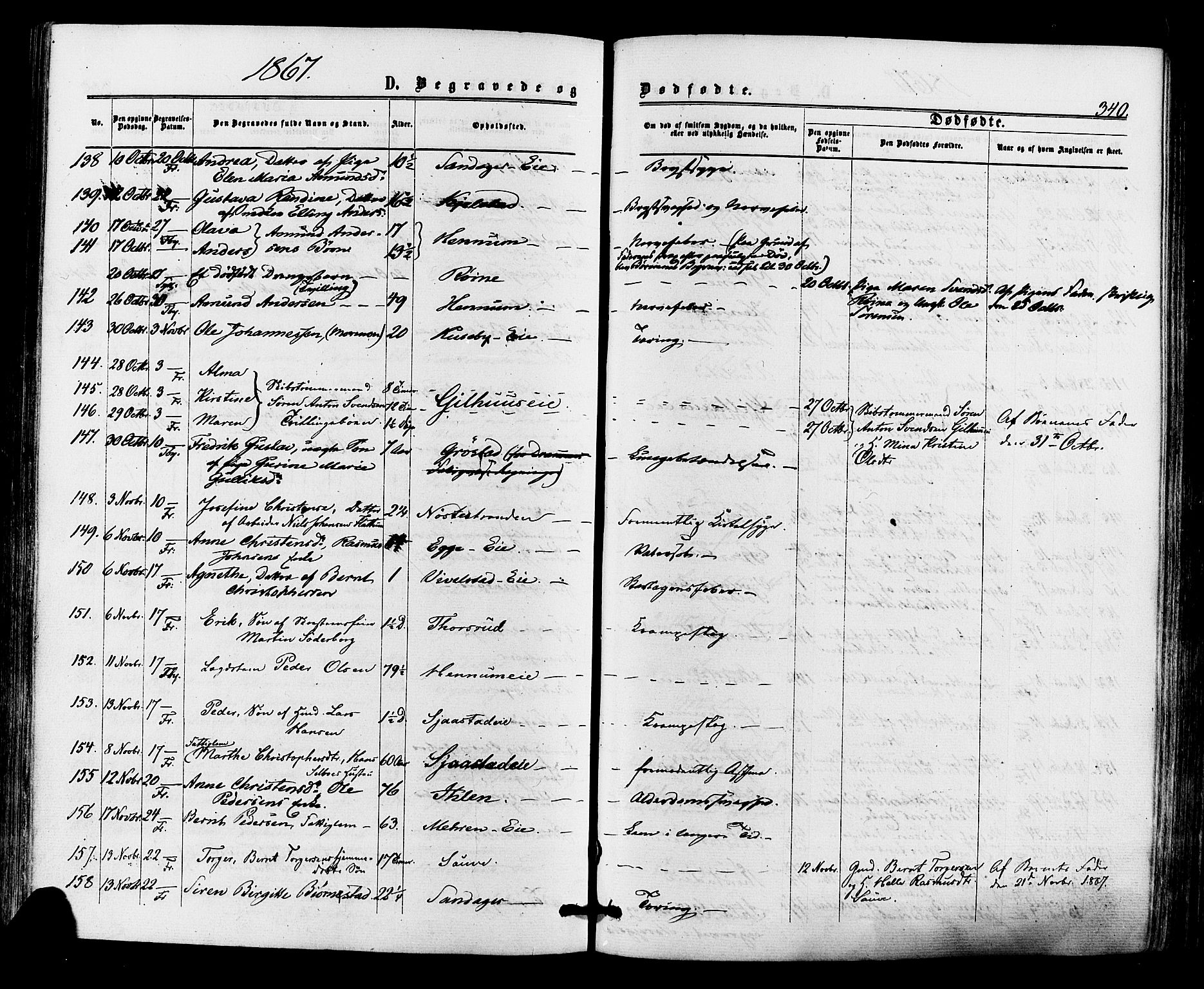 Lier kirkebøker, AV/SAKO-A-230/F/Fa/L0013: Parish register (official) no. I 13, 1865-1874, p. 340