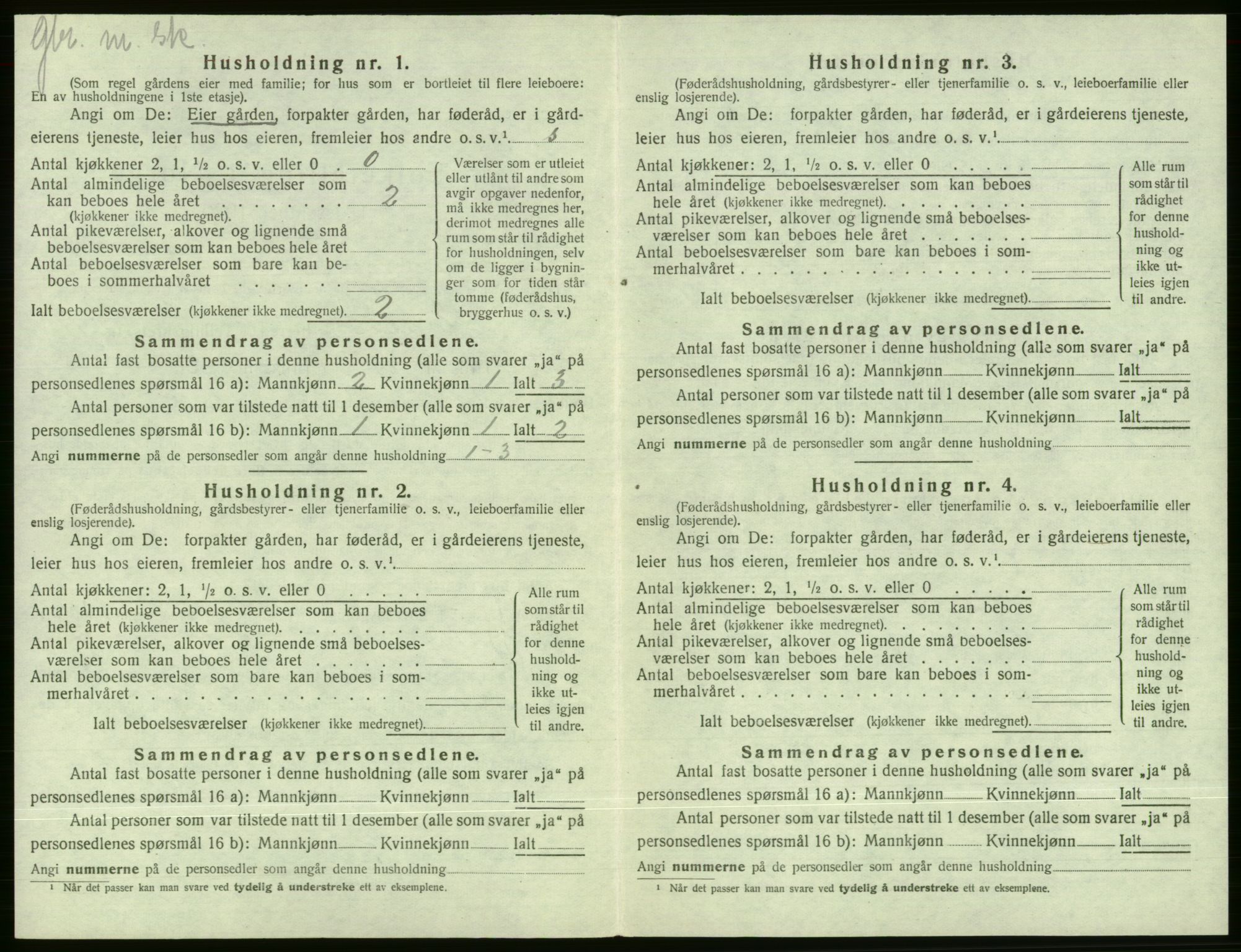 SAB, 1920 census for Evanger, 1920, p. 562