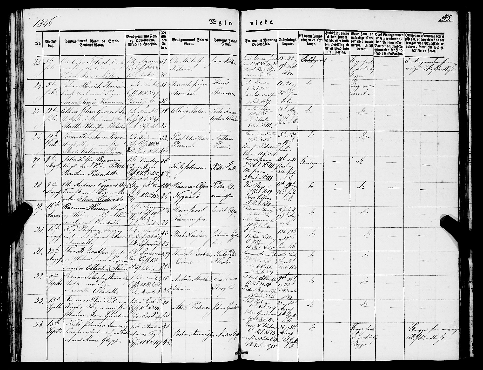 Domkirken sokneprestembete, SAB/A-74801/H/Haa/L0033: Parish register (official) no. D 1, 1841-1853, p. 35