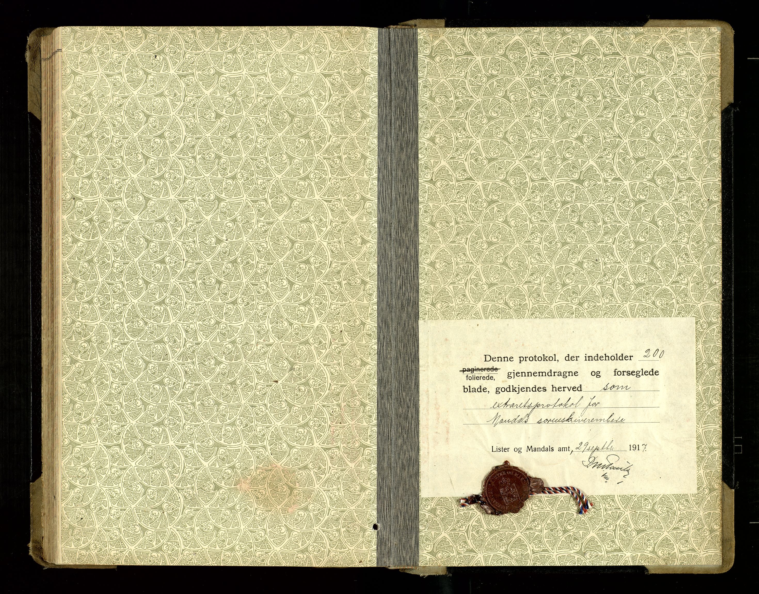 Mandal sorenskriveri, SAK/1221-0005/001/F/Fb/L0034: Ekstrarettsprotokoll nr 32, 1917-1920