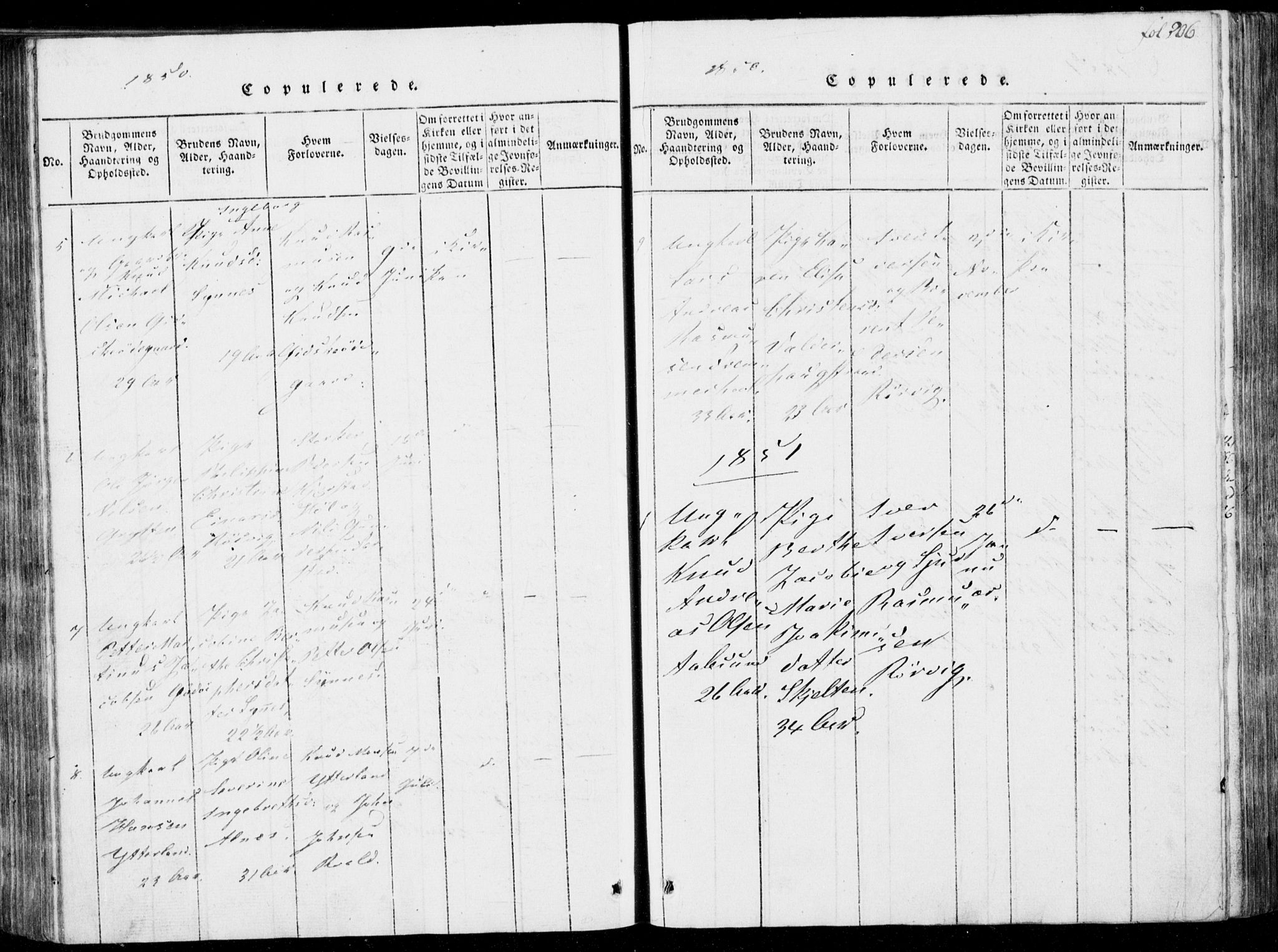 Ministerialprotokoller, klokkerbøker og fødselsregistre - Møre og Romsdal, SAT/A-1454/537/L0517: Parish register (official) no. 537A01, 1818-1862, p. 206