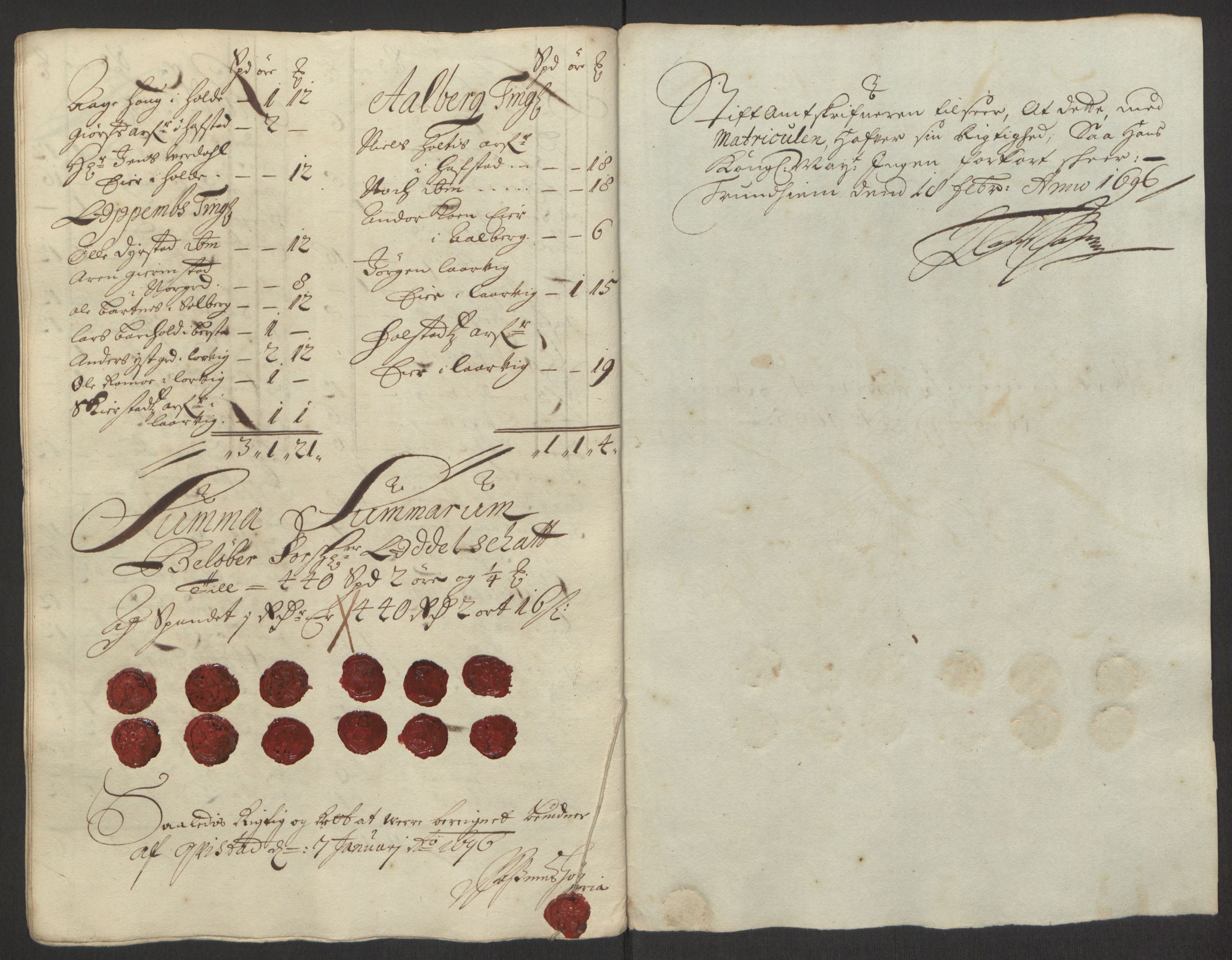Rentekammeret inntil 1814, Reviderte regnskaper, Fogderegnskap, RA/EA-4092/R63/L4309: Fogderegnskap Inderøy, 1695-1697, p. 30