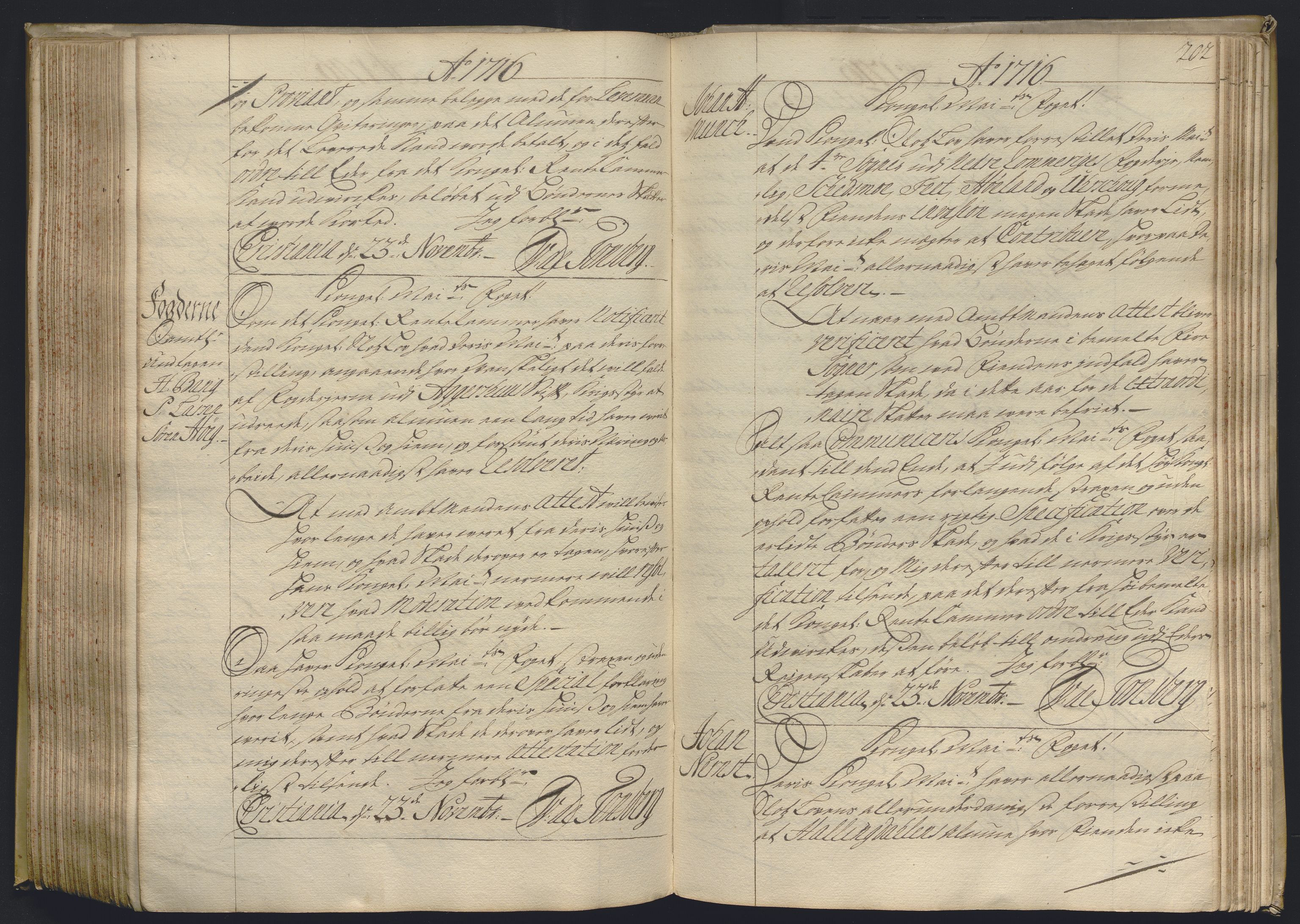 Kristiania stiftamt, AV/SAO-A-10386/B/Ba/L0004: Kopibok, 1715-1717, p. 201b-202a