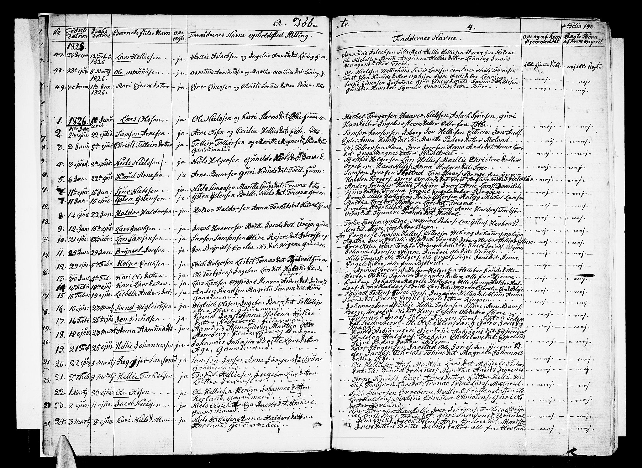 Ullensvang sokneprestembete, SAB/A-78701/H/Haa: Parish register (official) no. A 10, 1825-1853, p. 4