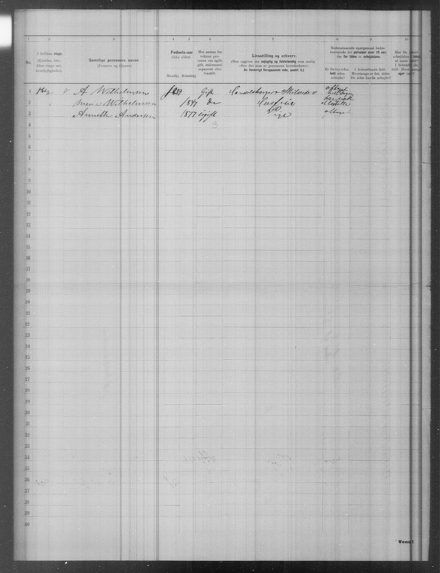 OBA, Municipal Census 1902 for Kristiania, 1902, p. 19997