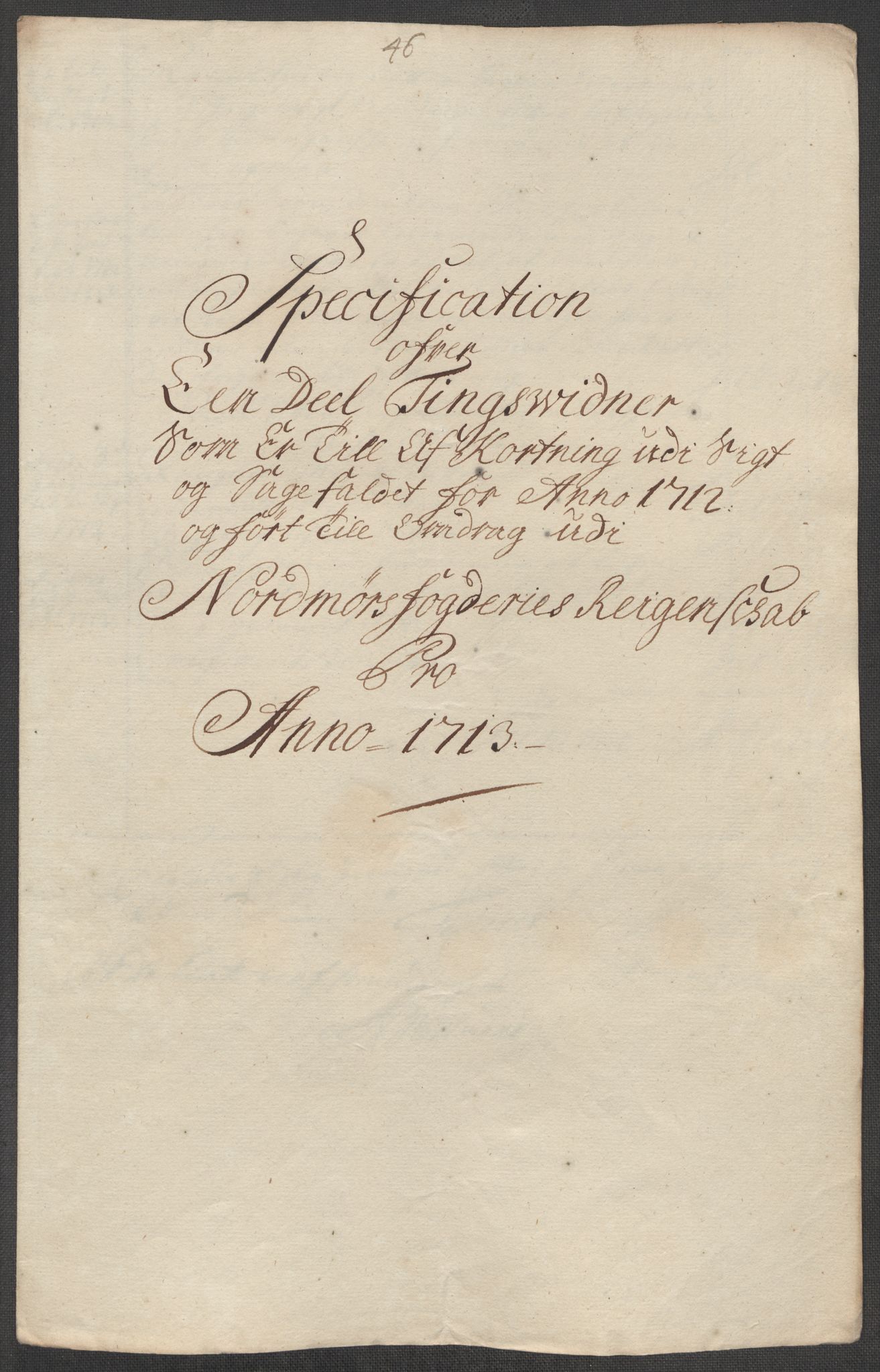 Rentekammeret inntil 1814, Reviderte regnskaper, Fogderegnskap, AV/RA-EA-4092/R56/L3747: Fogderegnskap Nordmøre, 1713, p. 239