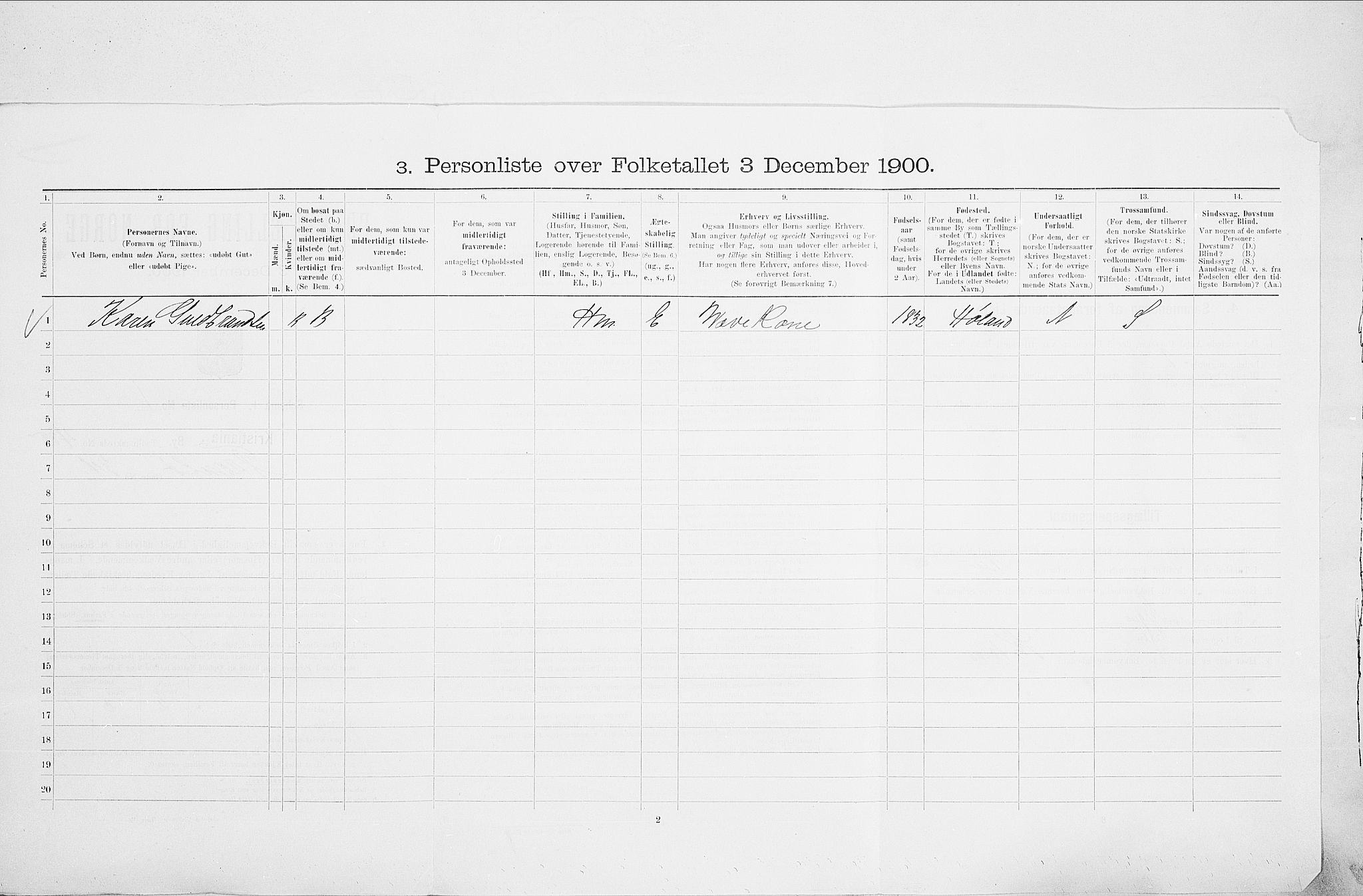 SAO, 1900 census for Kristiania, 1900, p. 104139