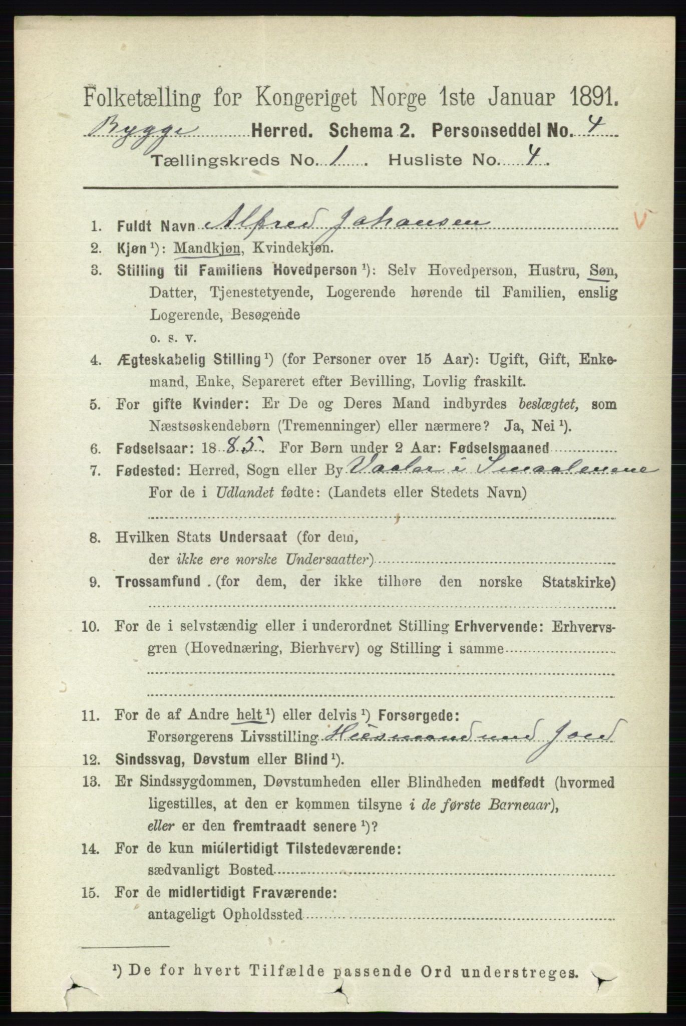 RA, 1891 census for 0136 Rygge, 1891, p. 191