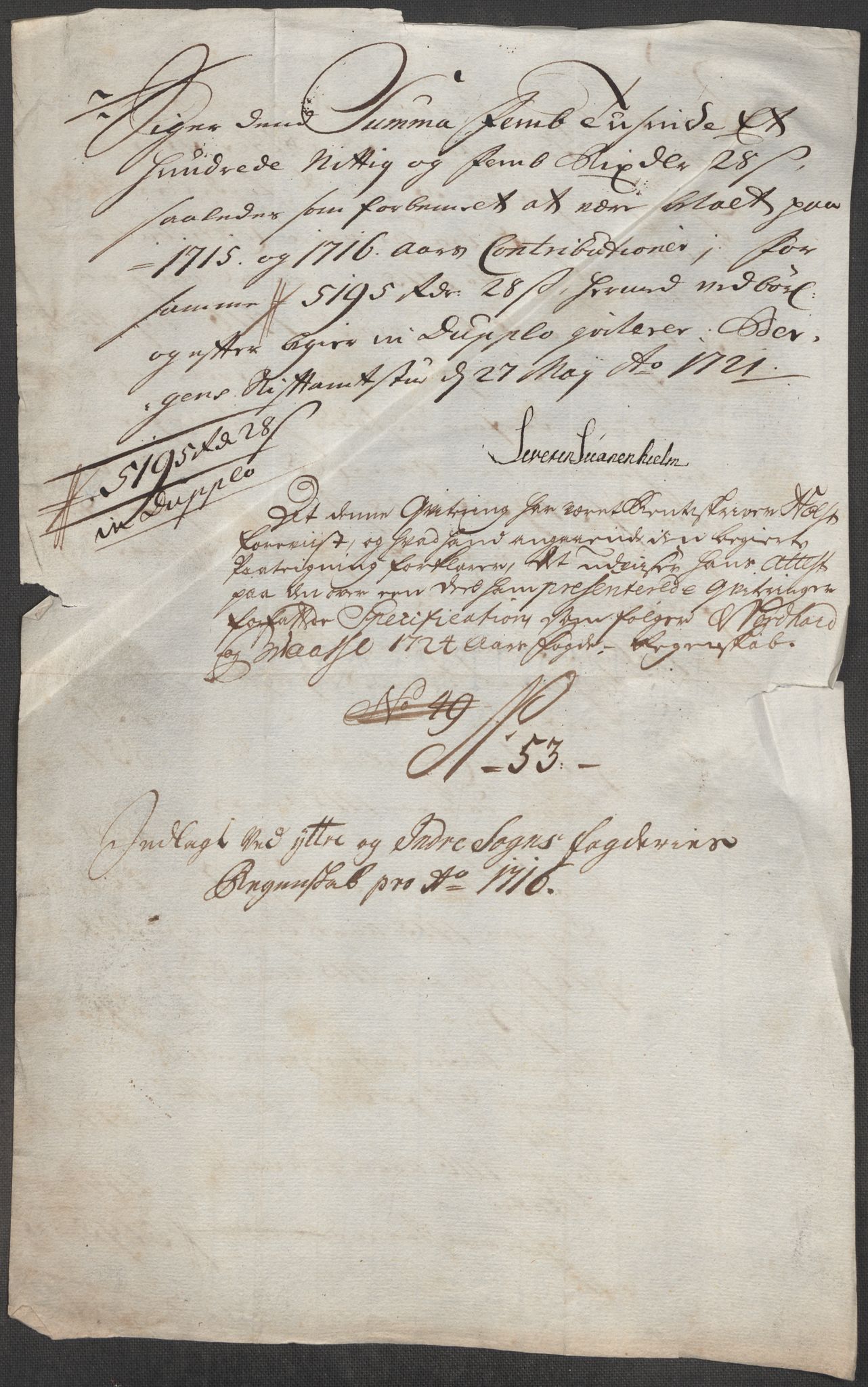 Rentekammeret inntil 1814, Reviderte regnskaper, Fogderegnskap, AV/RA-EA-4092/R52/L3320: Fogderegnskap Sogn, 1715-1716, p. 589