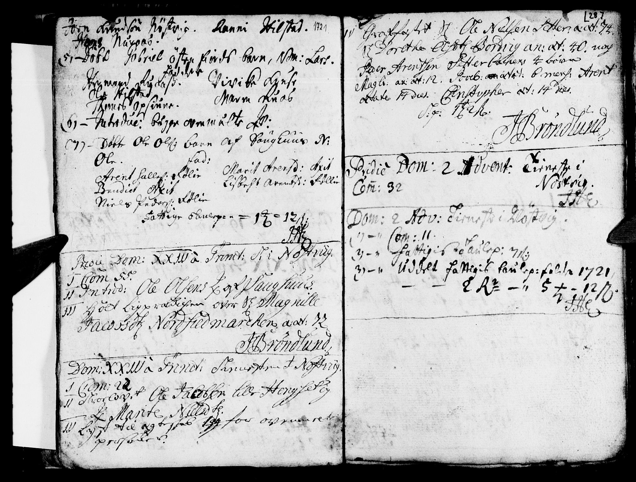 Ministerialprotokoller, klokkerbøker og fødselsregistre - Nordland, AV/SAT-A-1459/814/L0221: Parish register (official) no. 814A02, 1718-1762, p. 28