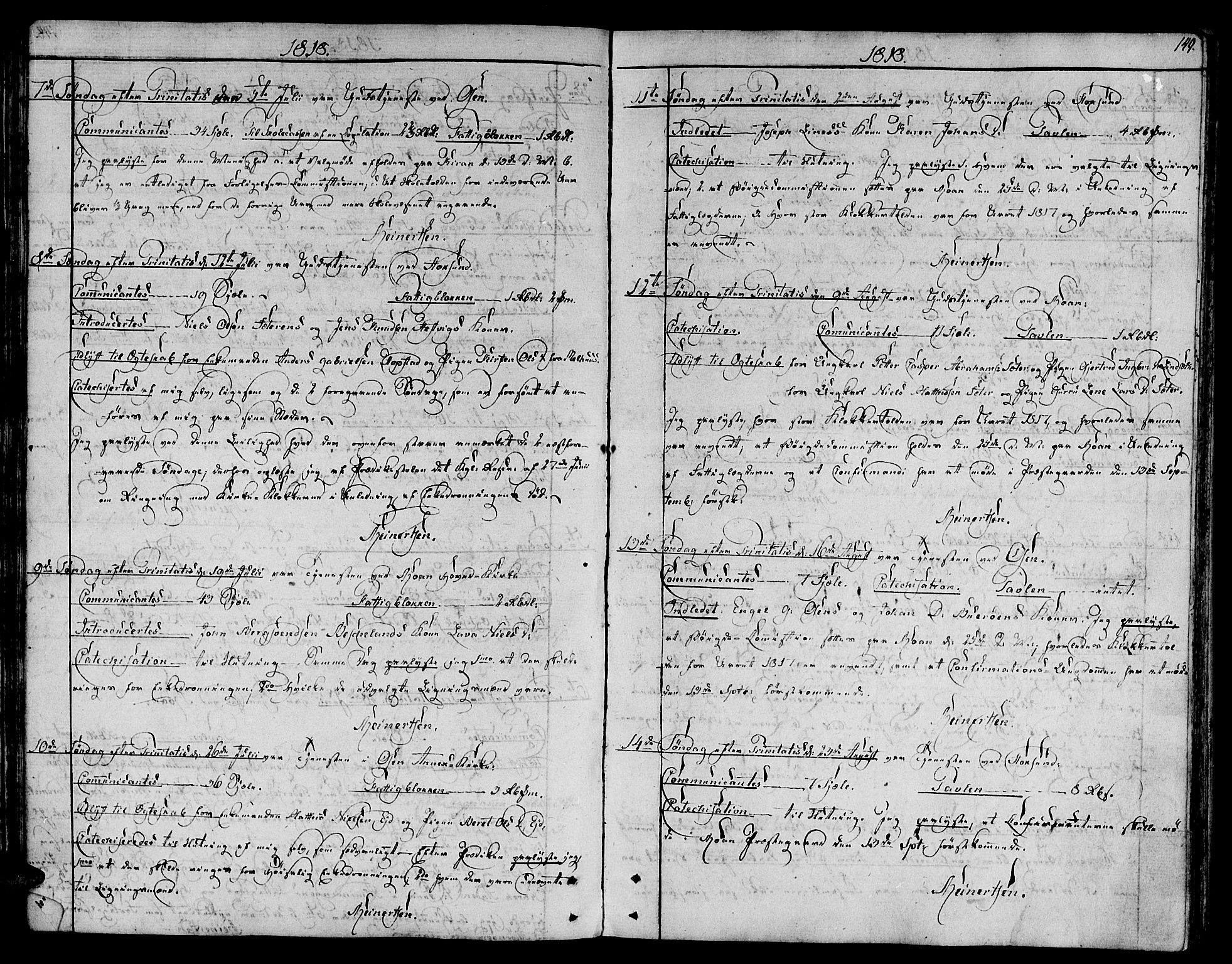 Ministerialprotokoller, klokkerbøker og fødselsregistre - Sør-Trøndelag, SAT/A-1456/657/L0701: Parish register (official) no. 657A02, 1802-1831, p. 149