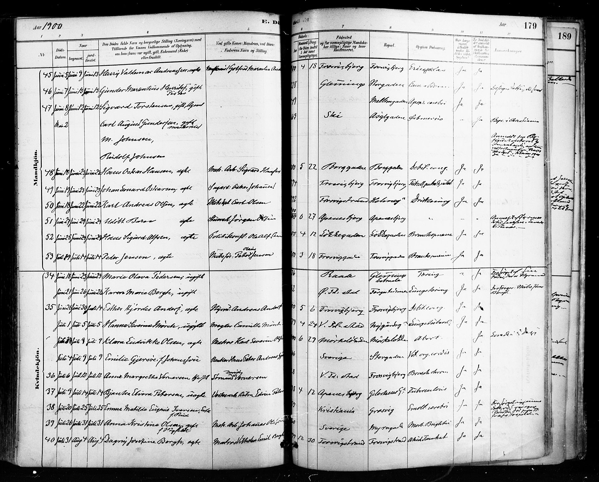 Fredrikstad domkirkes prestekontor Kirkebøker, SAO/A-10906/F/Fa/L0003: Parish register (official) no. 3, 1878-1904, p. 179