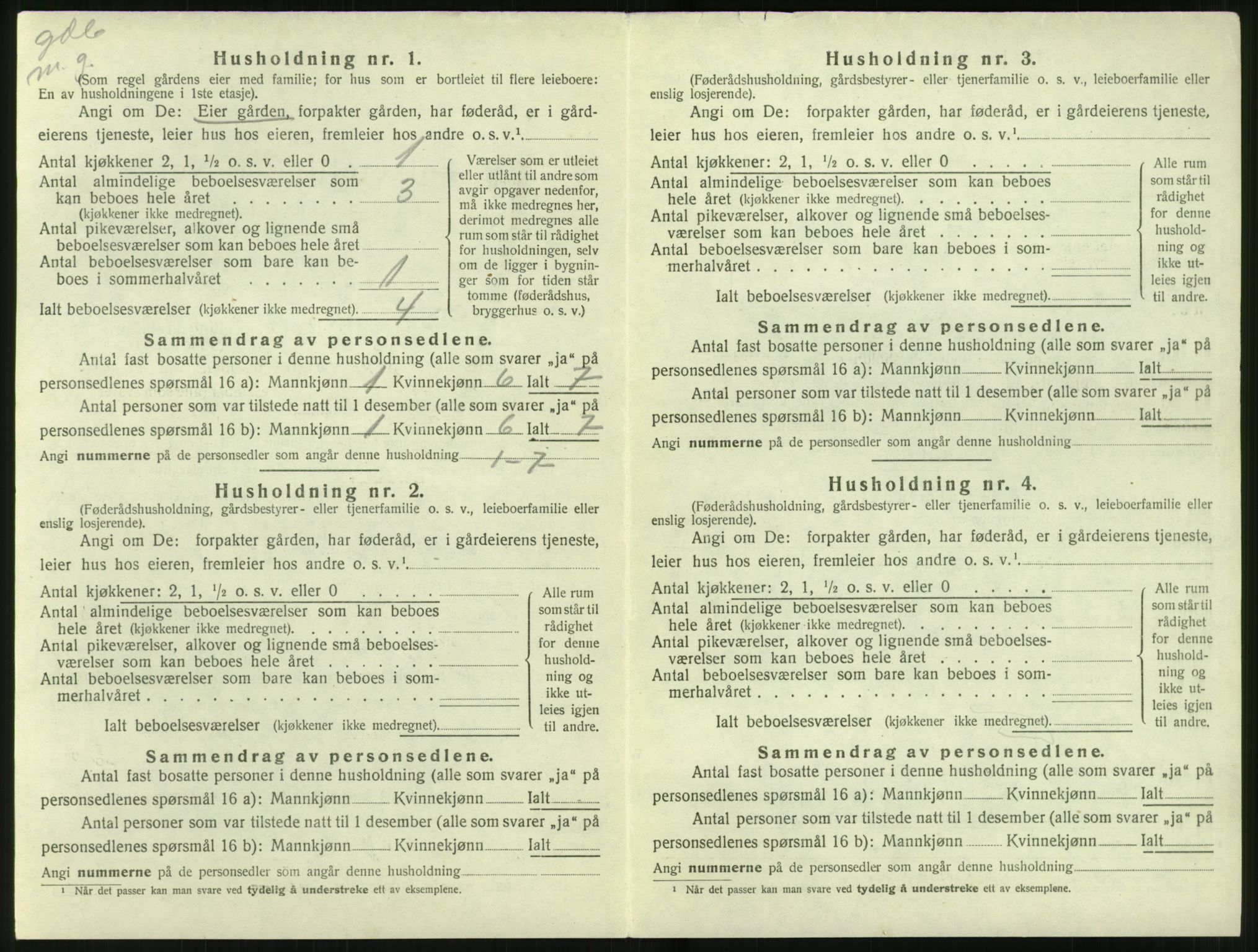 SAT, 1920 census for Ørsta, 1920, p. 599