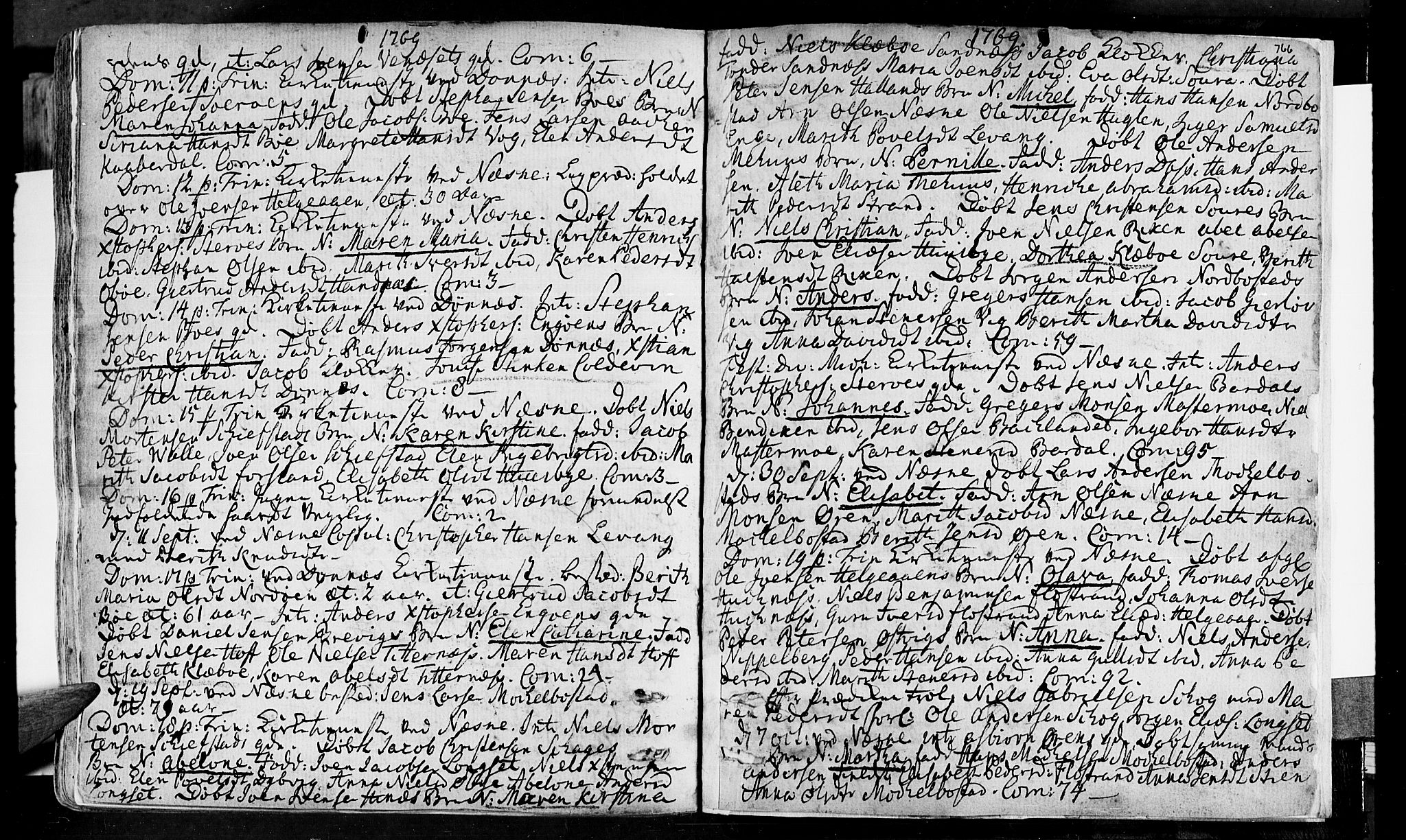 Ministerialprotokoller, klokkerbøker og fødselsregistre - Nordland, AV/SAT-A-1459/838/L0543: Parish register (official) no. 838A02, 1738-1769, p. 765-766