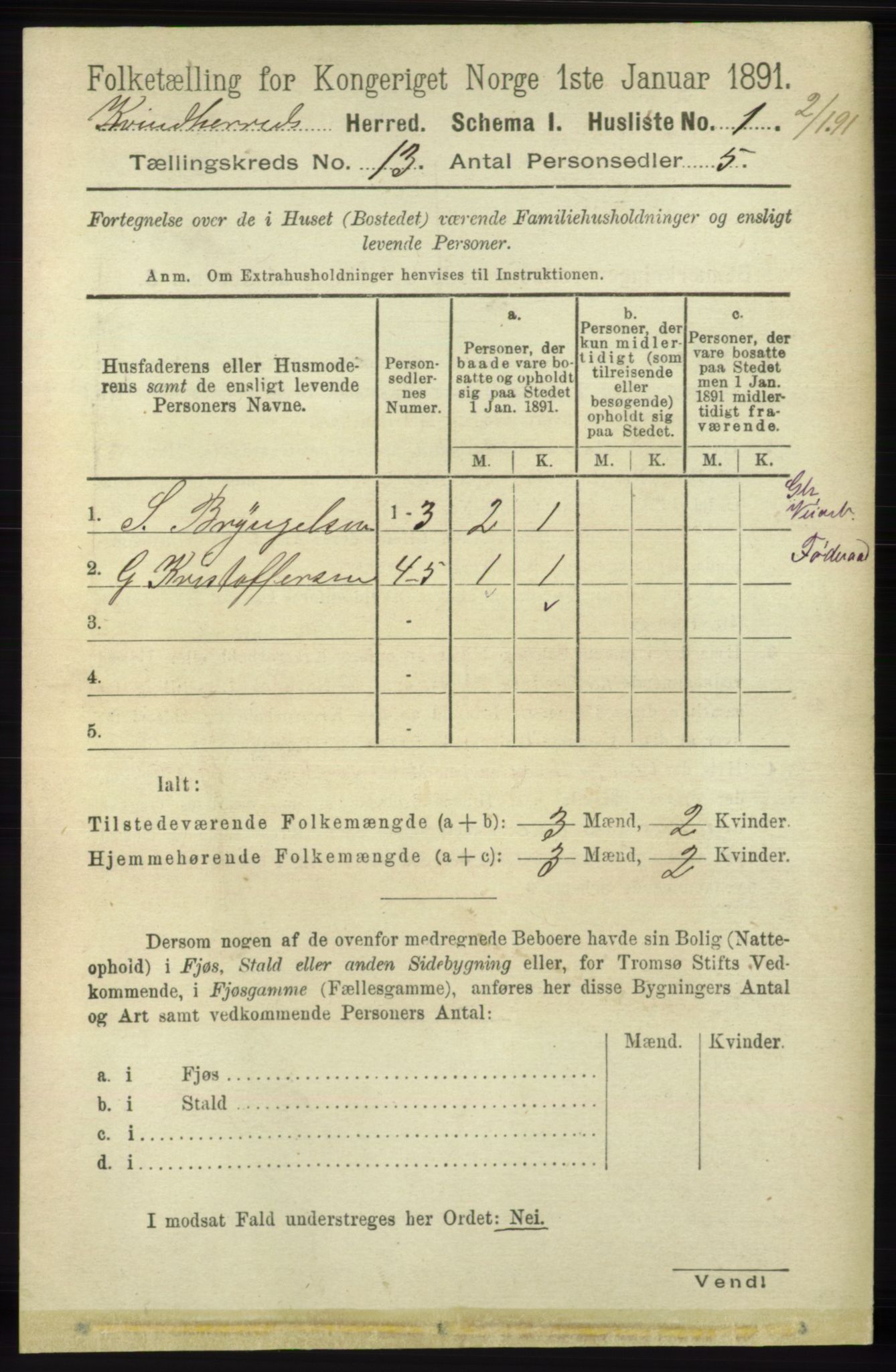 RA, 1891 census for 1224 Kvinnherad, 1891, p. 4206