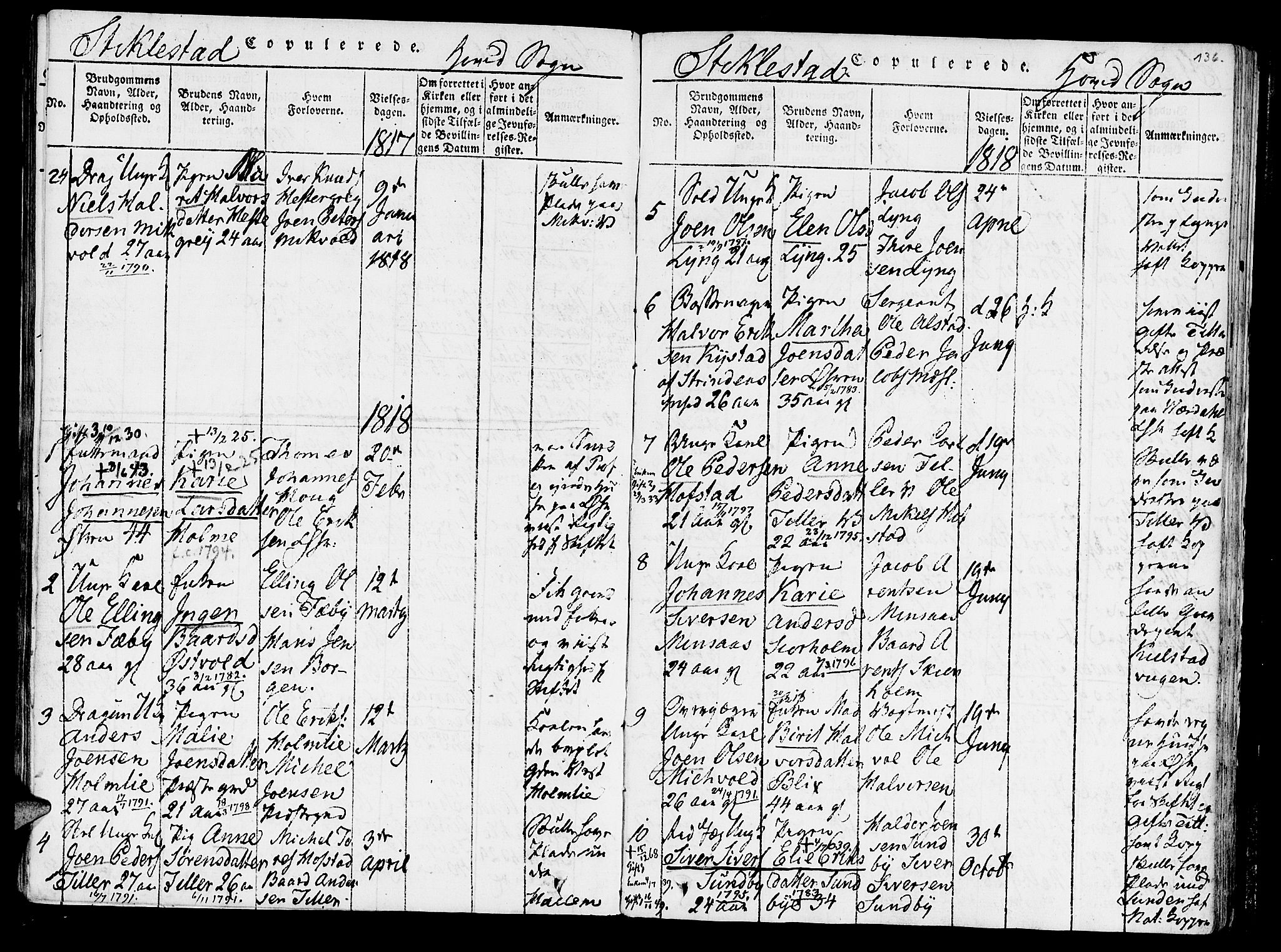 Ministerialprotokoller, klokkerbøker og fødselsregistre - Nord-Trøndelag, SAT/A-1458/723/L0234: Parish register (official) no. 723A05 /1, 1816-1840, p. 136