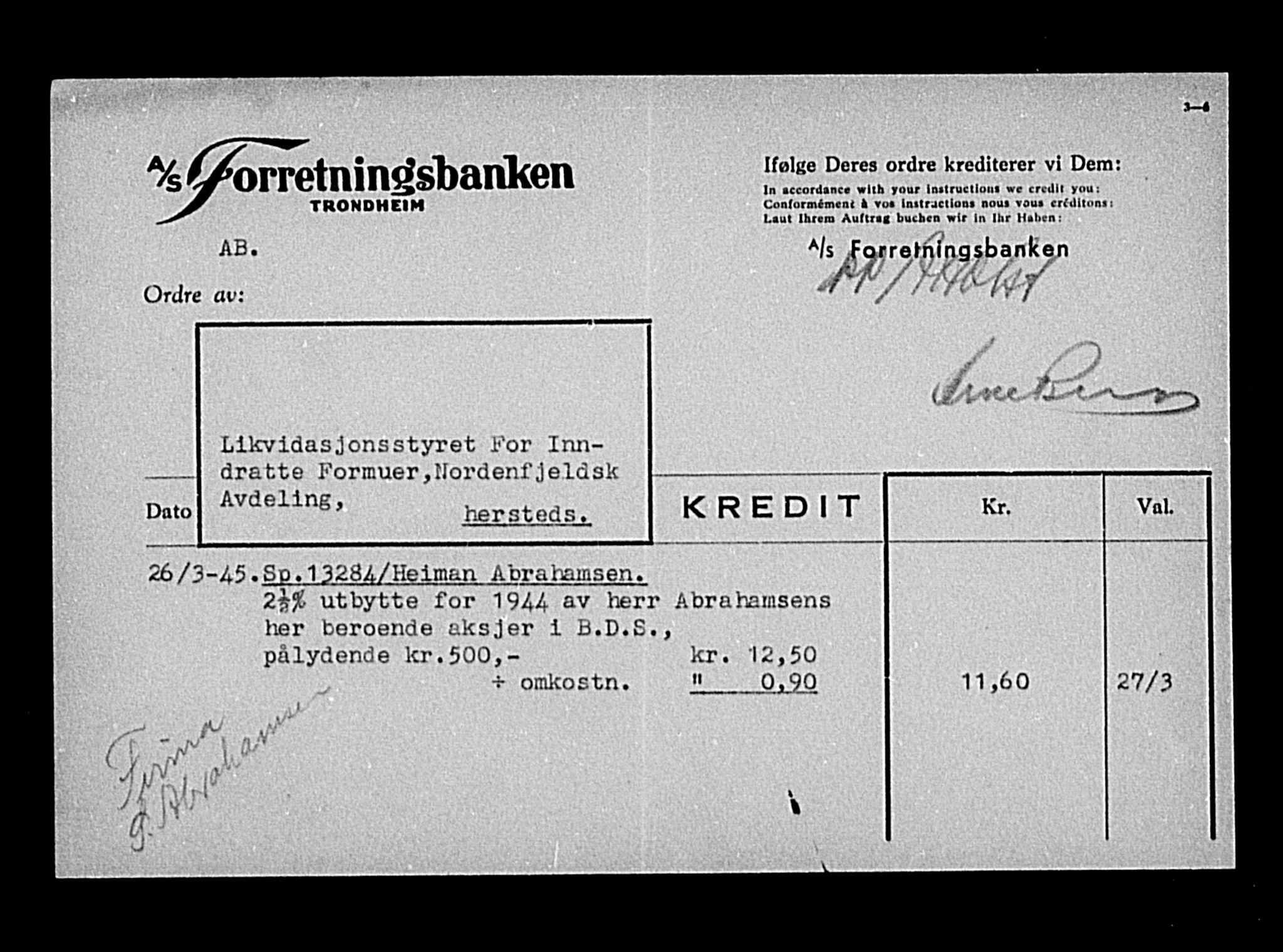 Justisdepartementet, Tilbakeføringskontoret for inndratte formuer, AV/RA-S-1564/H/Hc/Hca/L0892: --, 1945-1947, p. 9
