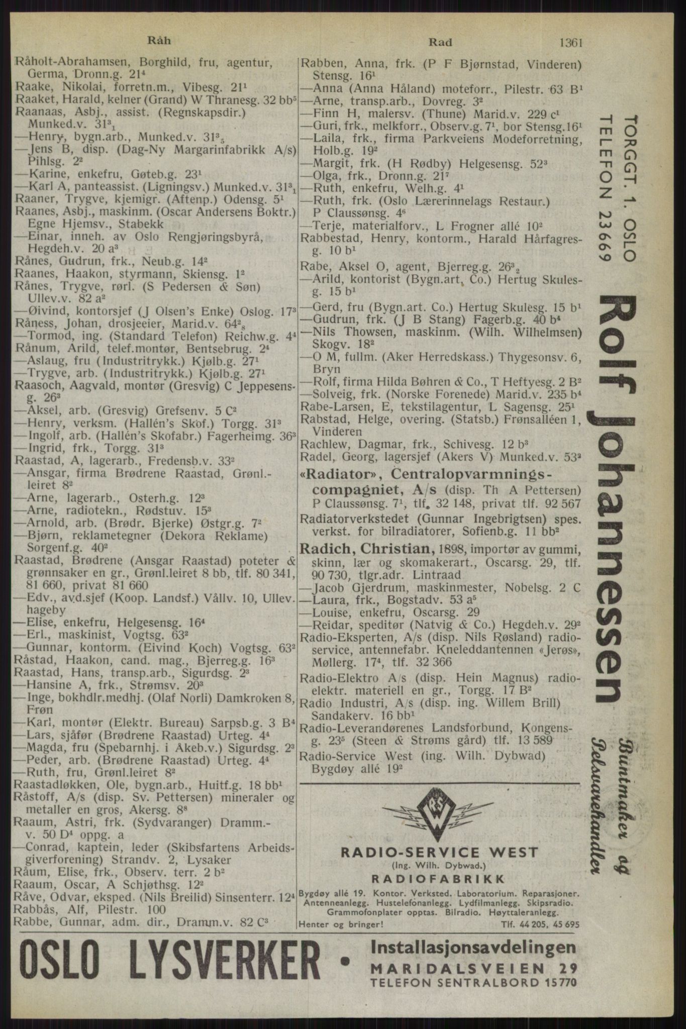 Kristiania/Oslo adressebok, PUBL/-, 1944, p. 1361