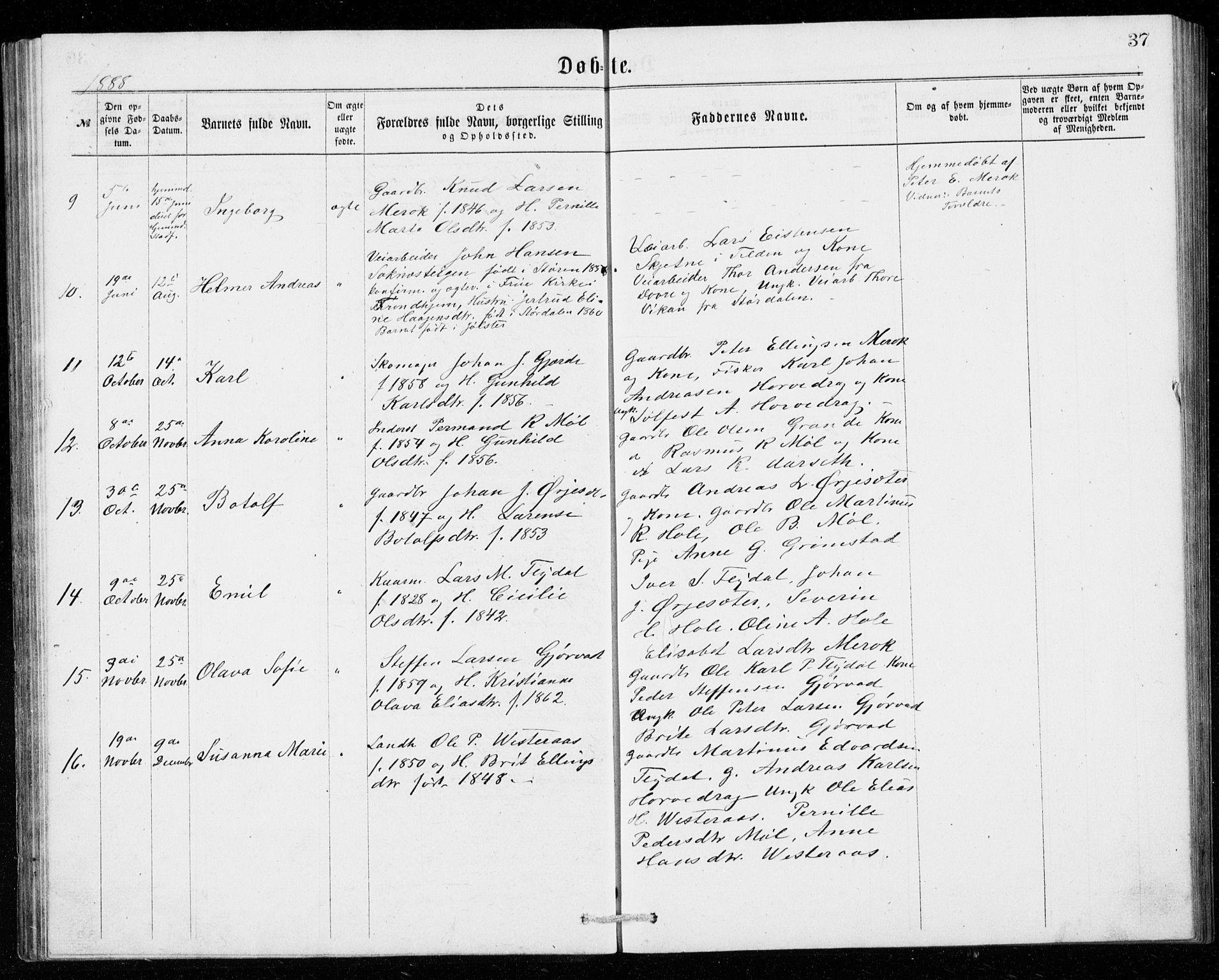 Ministerialprotokoller, klokkerbøker og fødselsregistre - Møre og Romsdal, AV/SAT-A-1454/518/L0235: Parish register (copy) no. 518C02, 1867-1888, p. 37