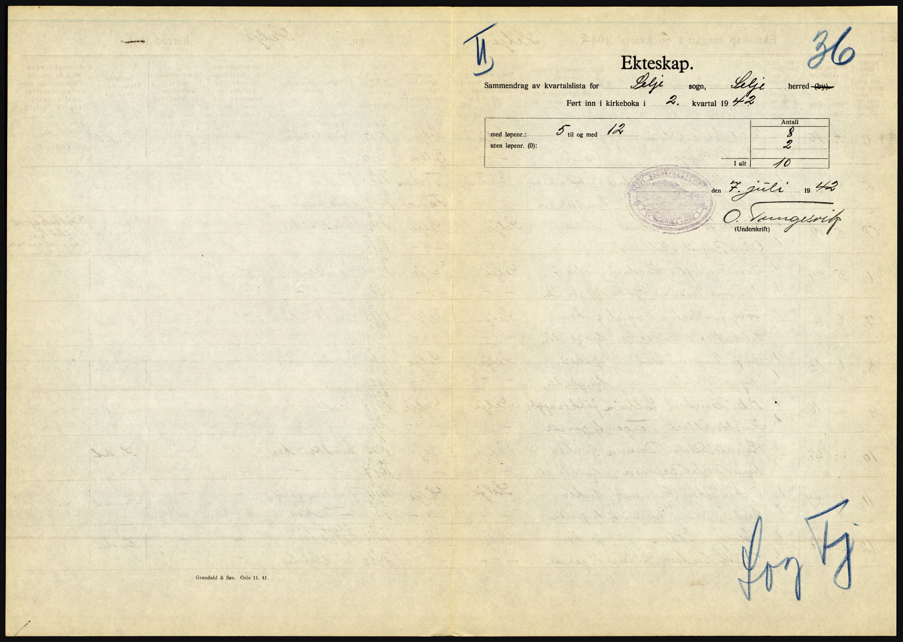 Statistisk sentralbyrå, Sosiodemografiske emner, Befolkning, AV/RA-S-2228/D/Df/Dfe/Dfeb/L0031: Sogn og Fjordane, 1942, p. 701